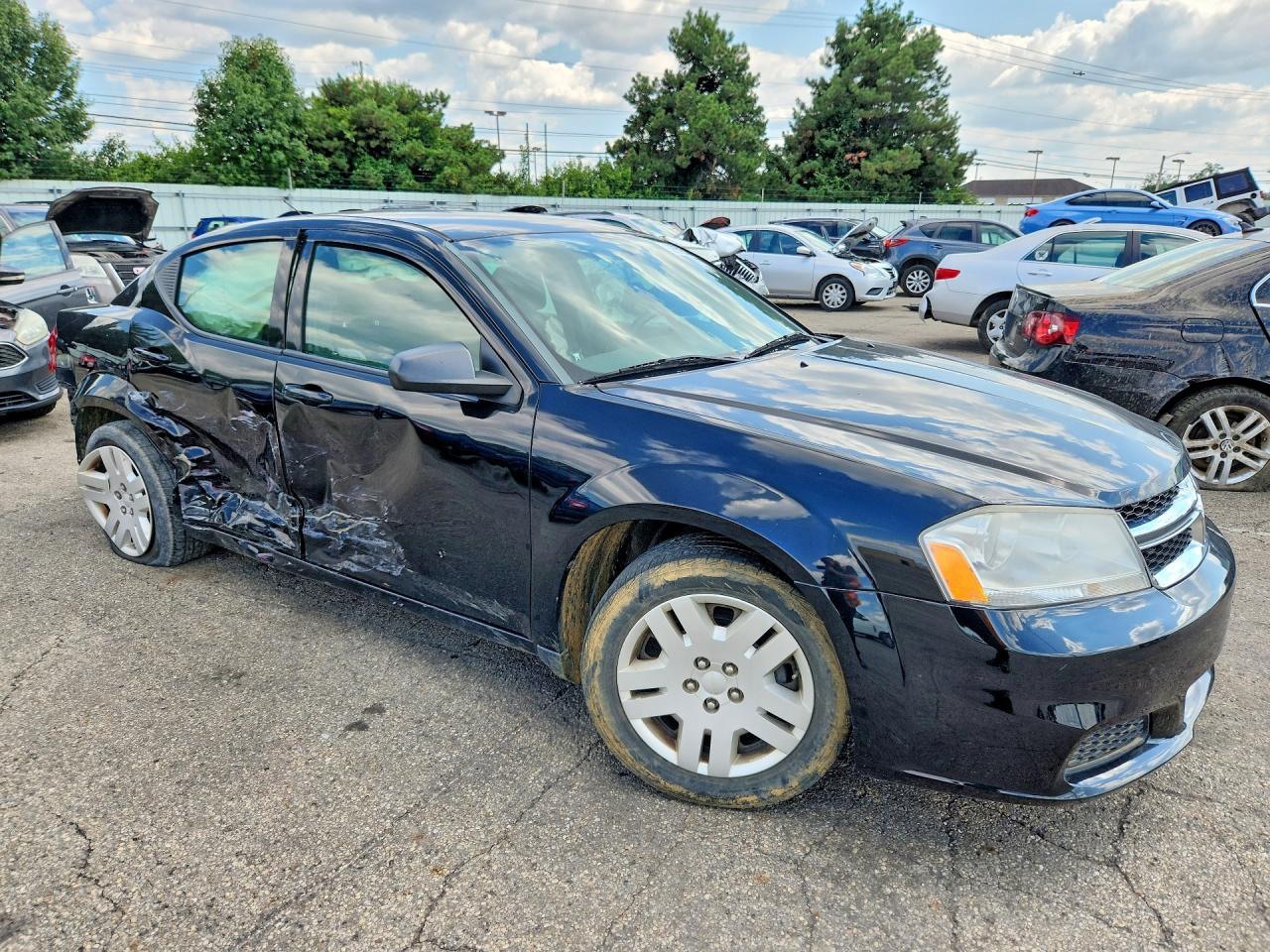 2014 Dodge Avenger Se Black vin: 1C3CDZAB5EN126665