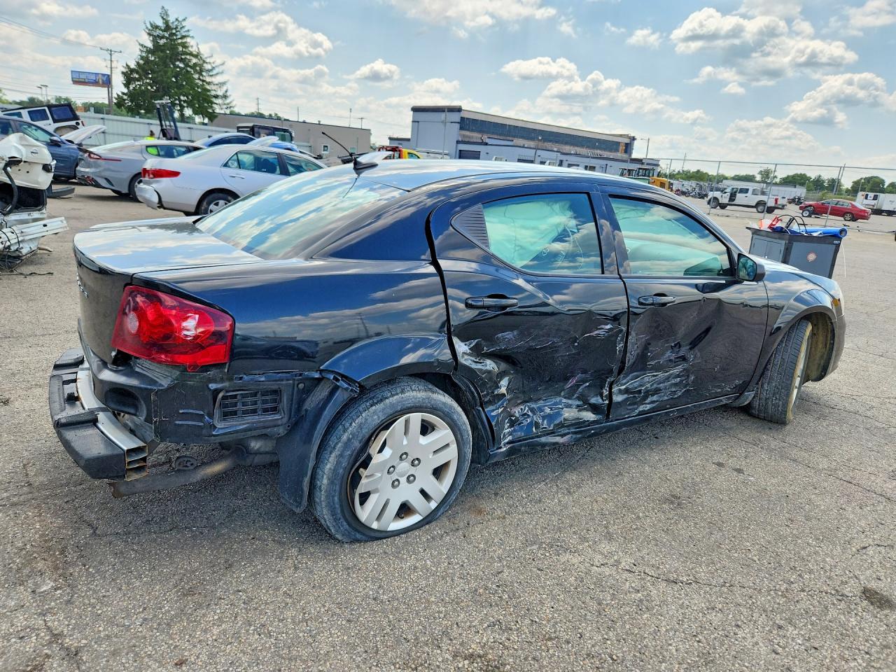 2014 Dodge Avenger Se Black vin: 1C3CDZAB5EN126665