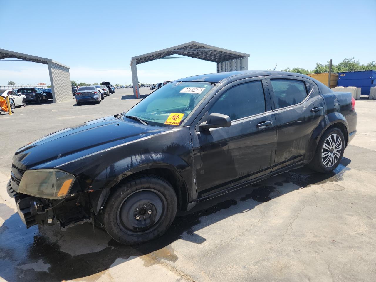 2014 Dodge Avenger Se Черный vin: 1C3CDZAB5EN127976 Damage: Left Front Fender, Dent(S) W/ Paint Dmg, 2 To 3 Inches