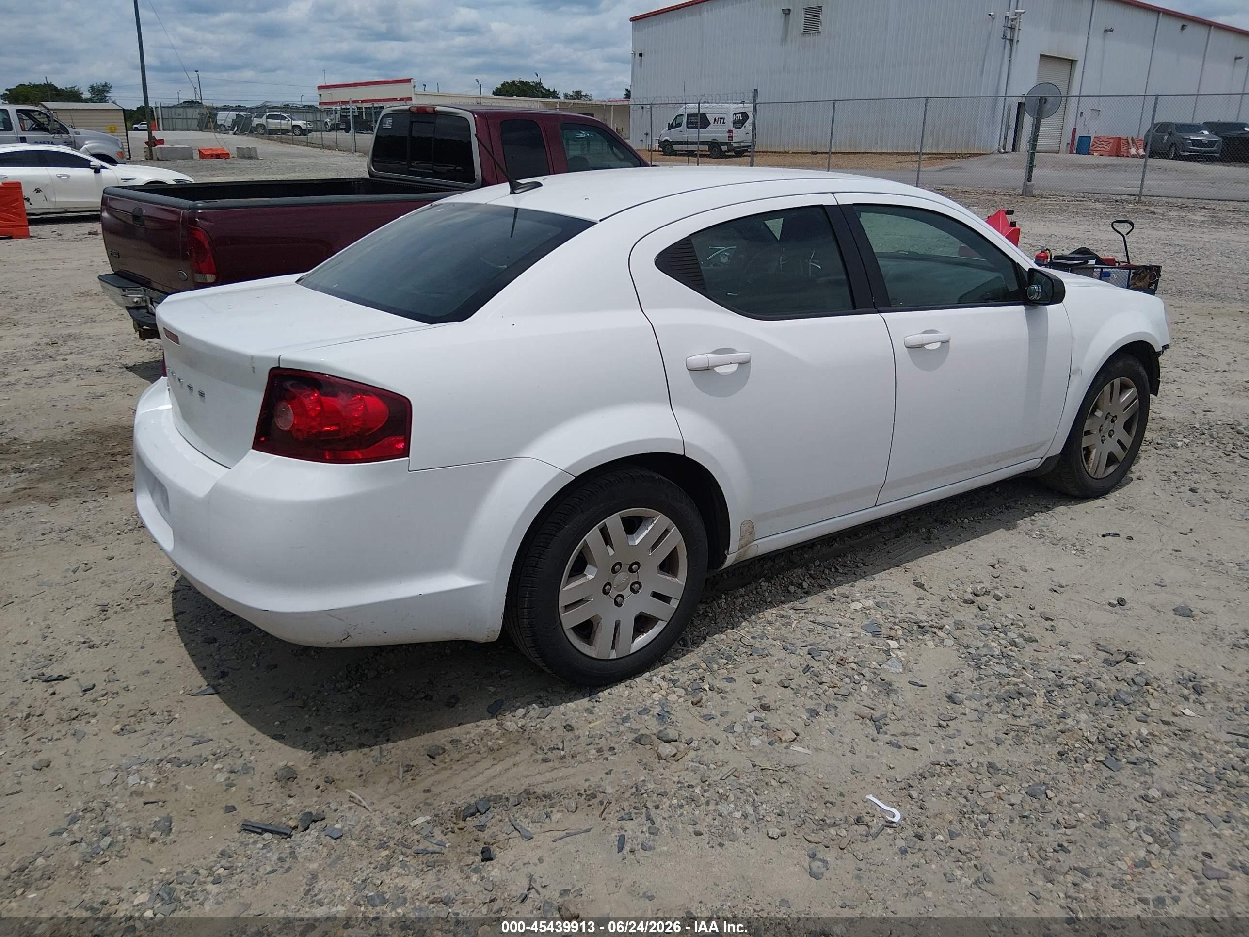 2014 Dodge Avenger Se White vin: 1C3CDZAB5EN144373