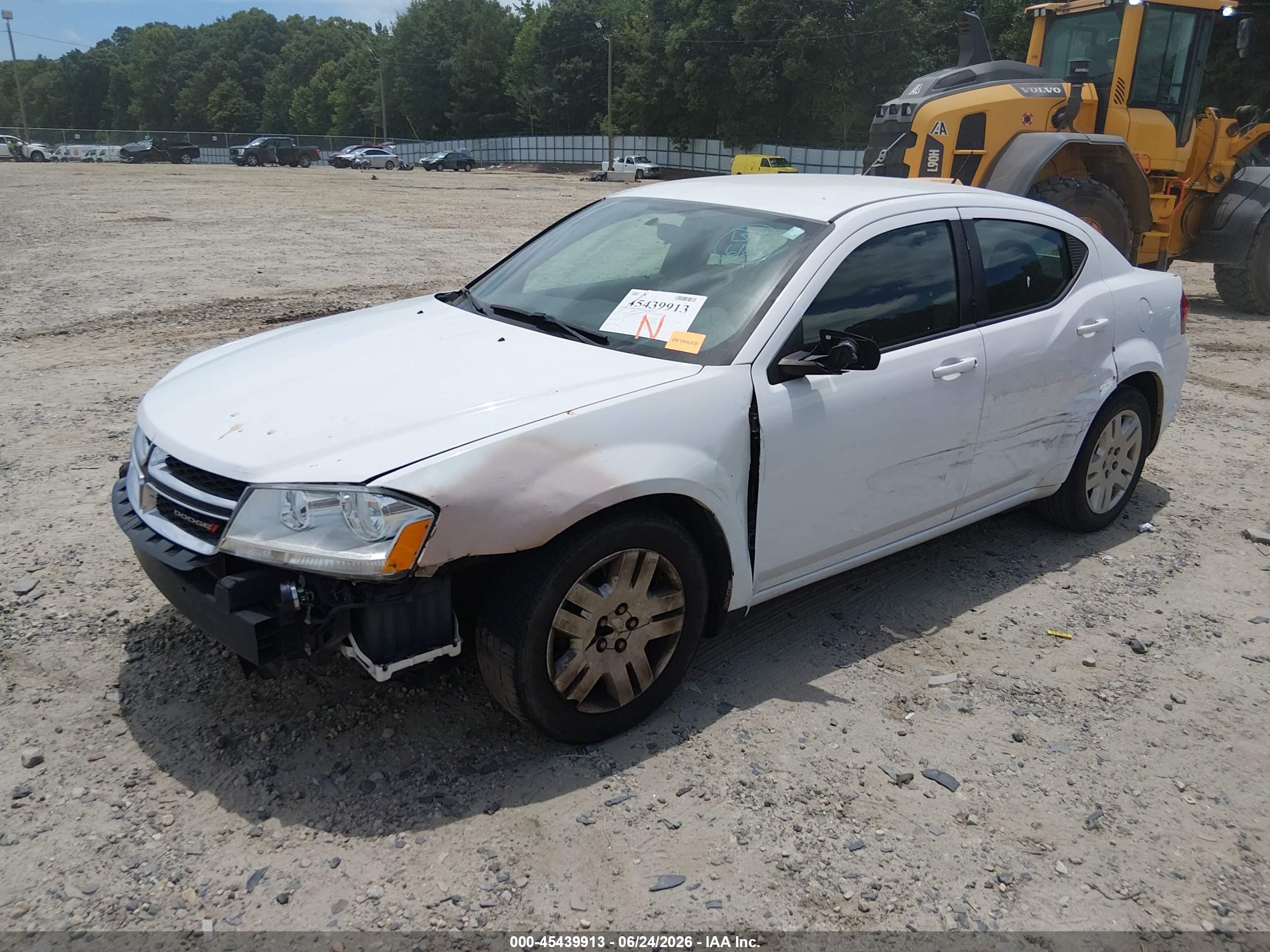 2014 Dodge Avenger Se White vin: 1C3CDZAB5EN144373