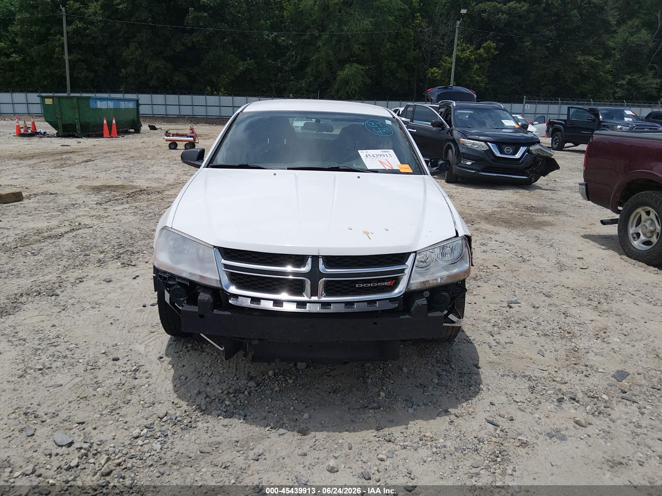 2014 Dodge Avenger Se White vin: 1C3CDZAB5EN144373