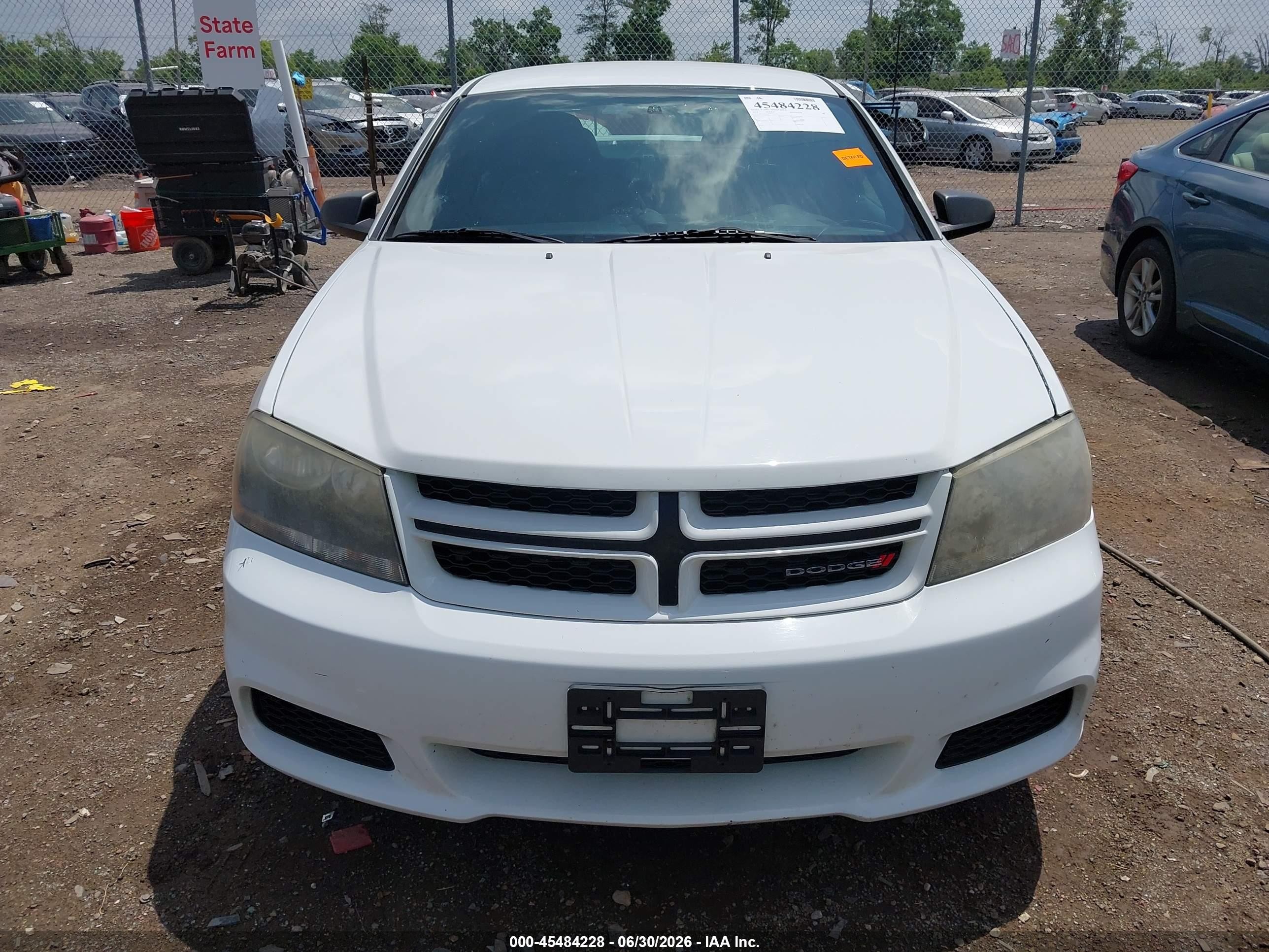 2014 Dodge Avenger Se White vin: 1C3CDZAB5EN200943