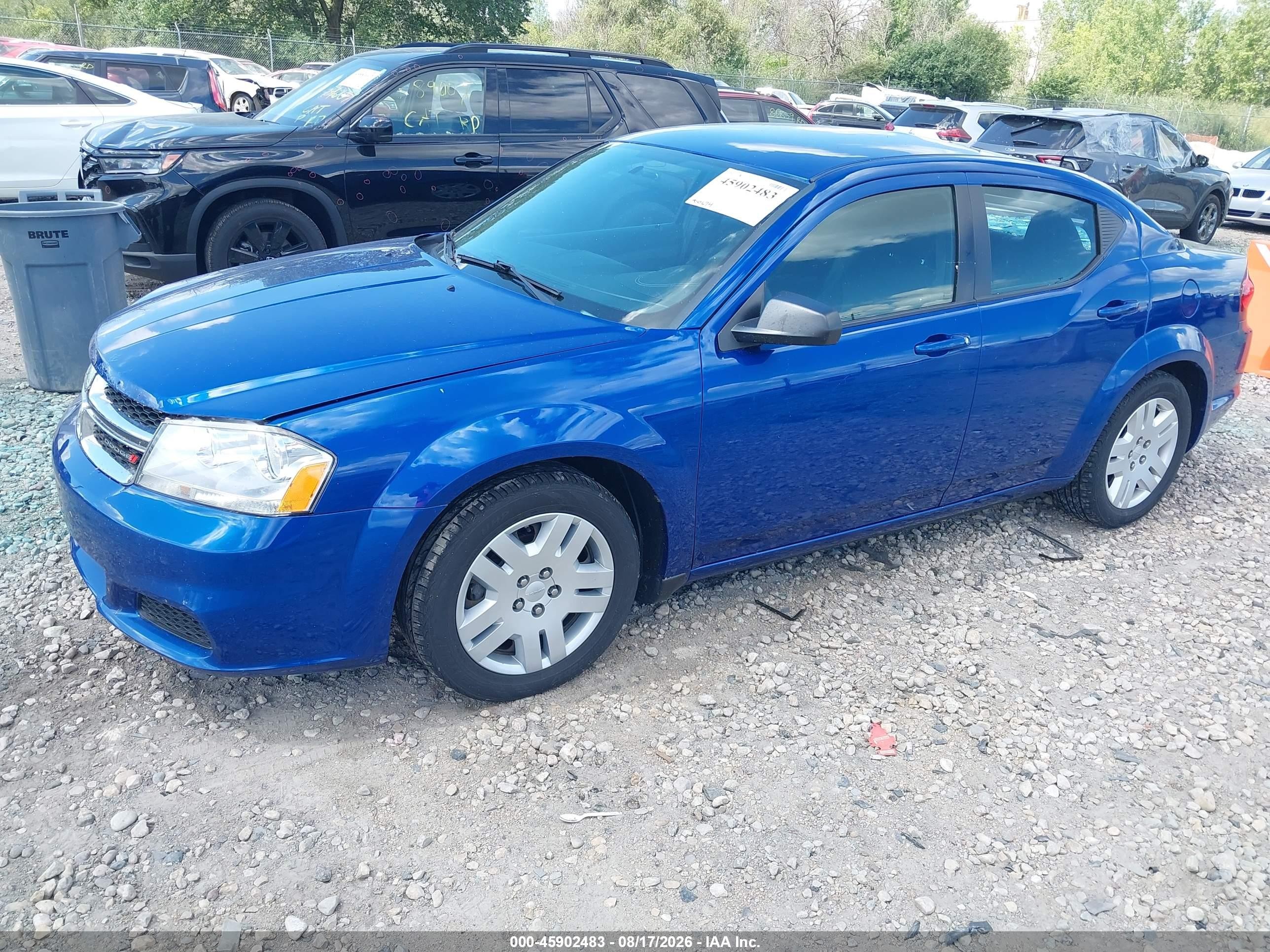 2014 Dodge Avenger Se Blue vin: 1C3CDZAB5EN217211