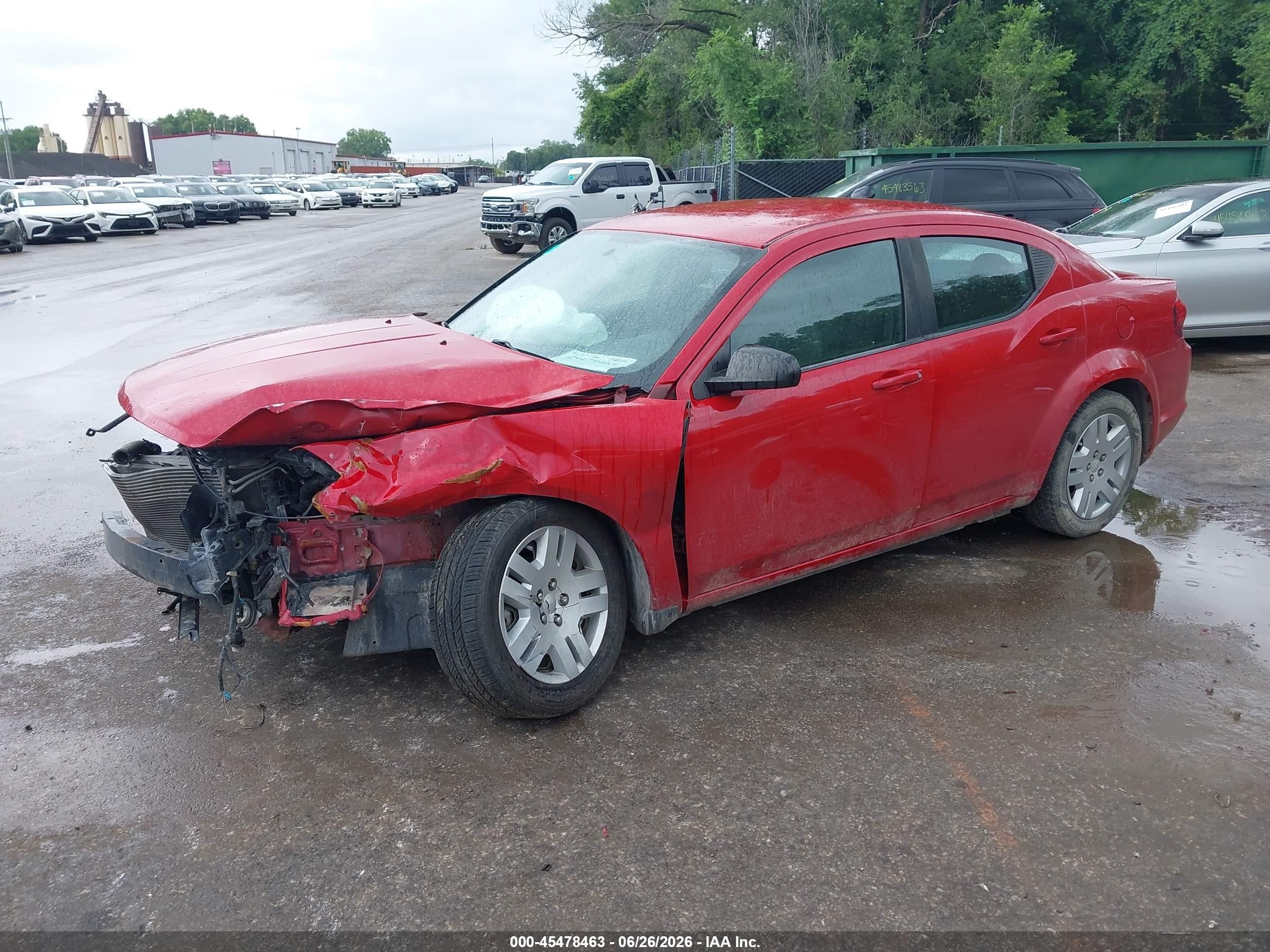 2014 Dodge Avenger Se Red vin: 1C3CDZAB5EN225423