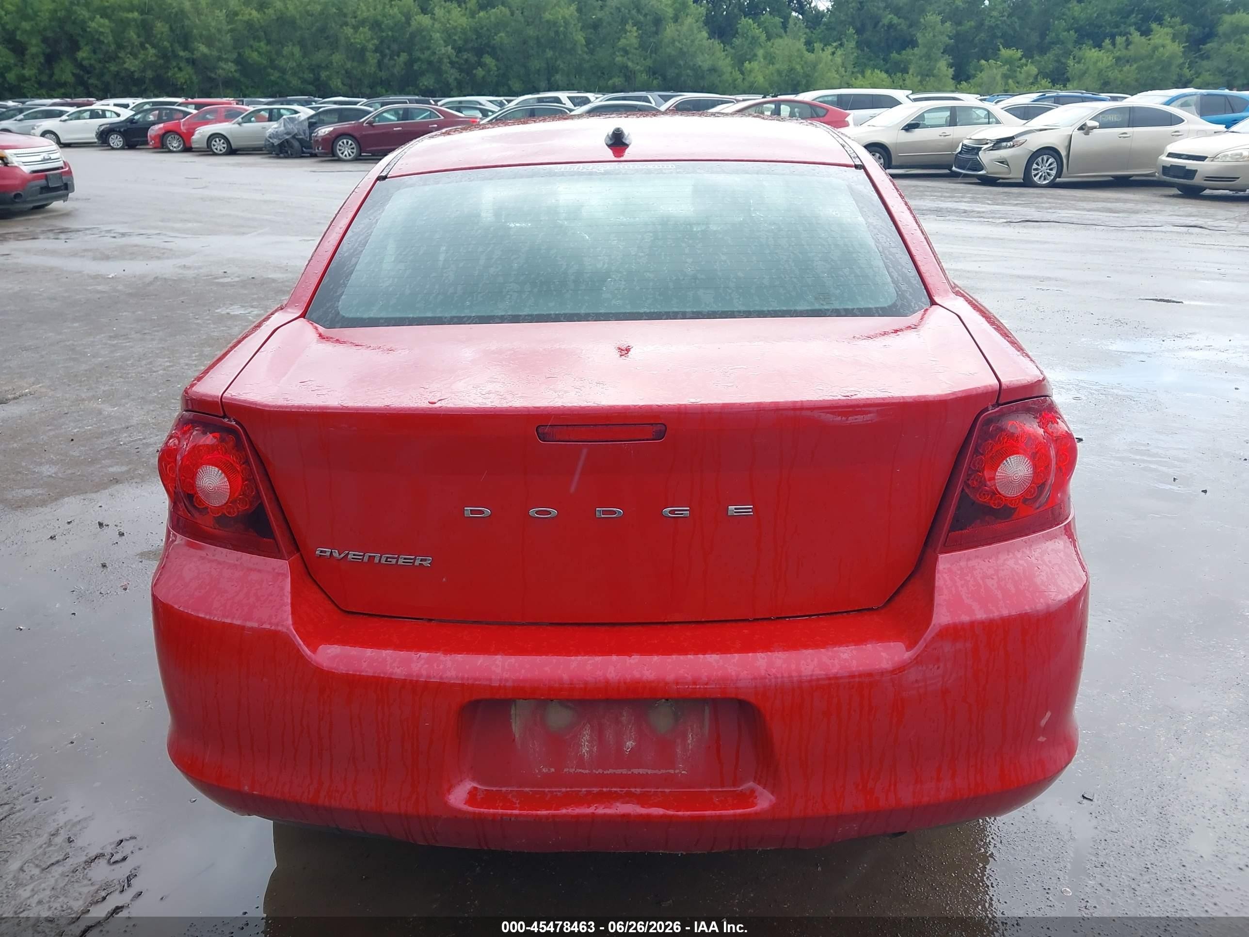2014 Dodge Avenger Se Red vin: 1C3CDZAB5EN225423