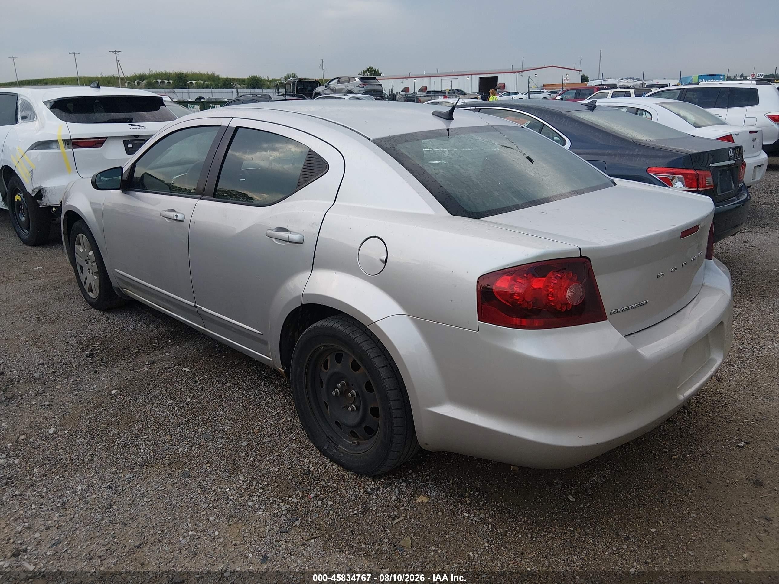 2012 Dodge Avenger Se Silver vin: 1C3CDZAB6CN324006