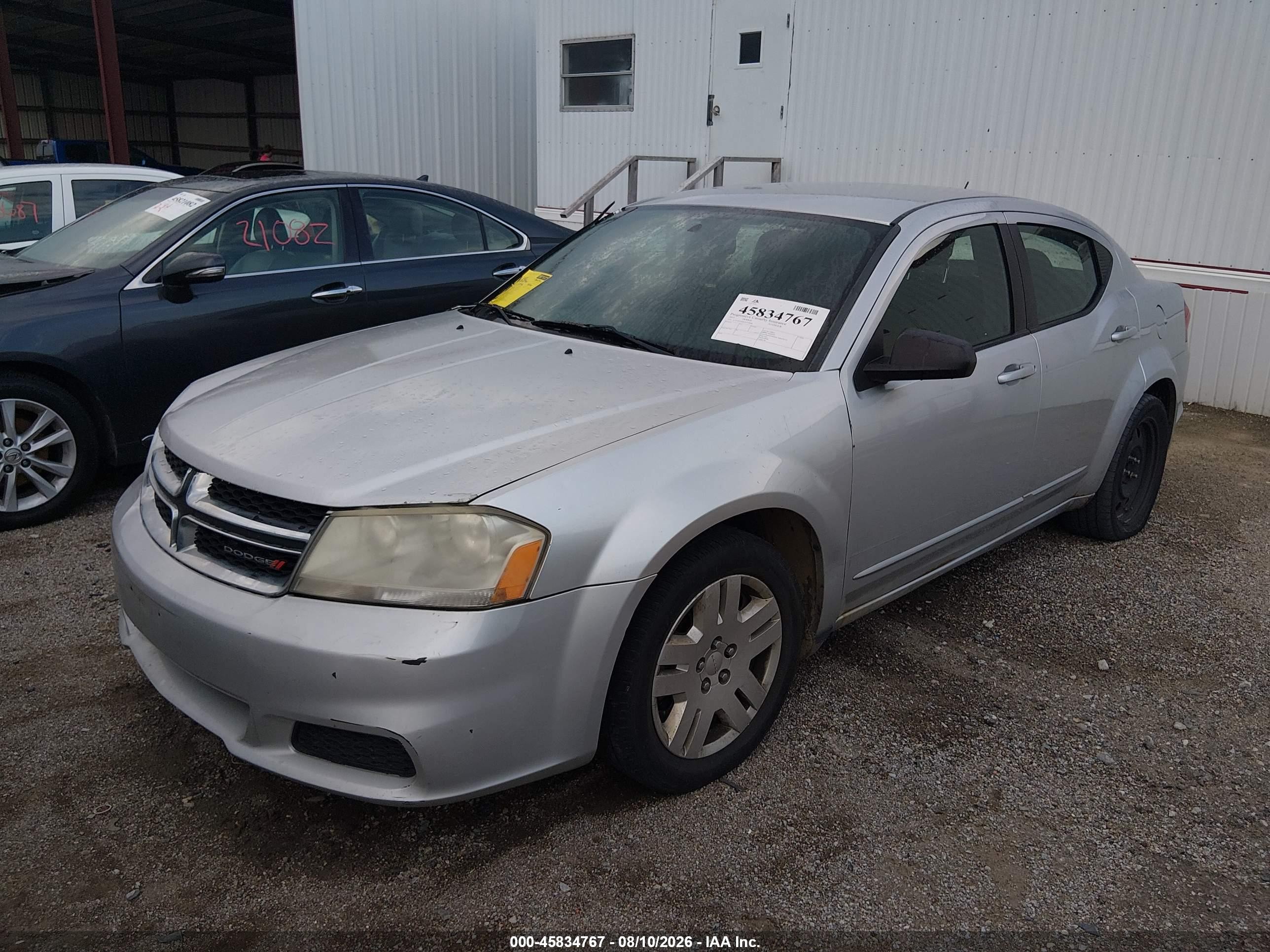 2012 Dodge Avenger Se Silver vin: 1C3CDZAB6CN324006