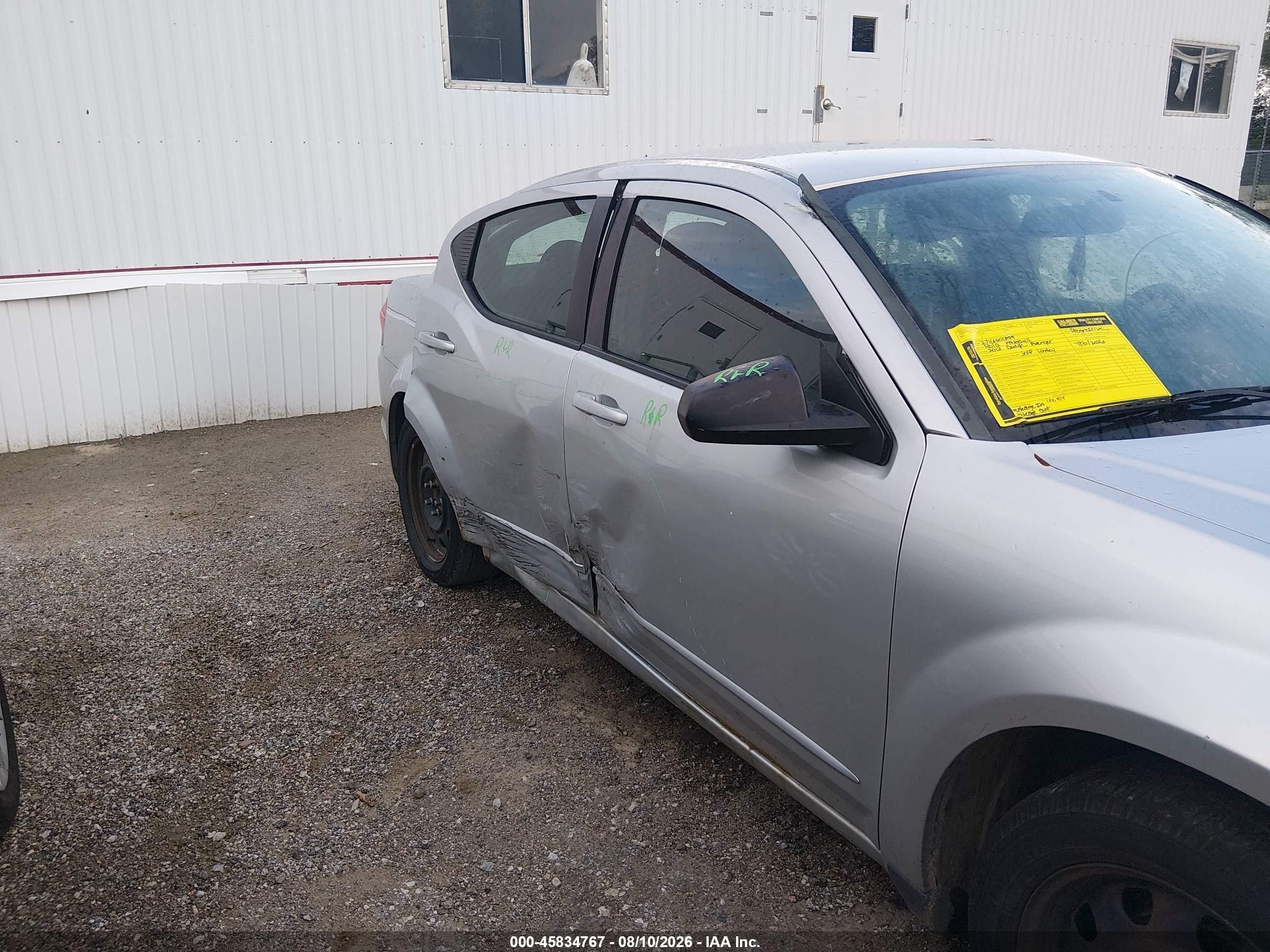 2012 Dodge Avenger Se Silver vin: 1C3CDZAB6CN324006