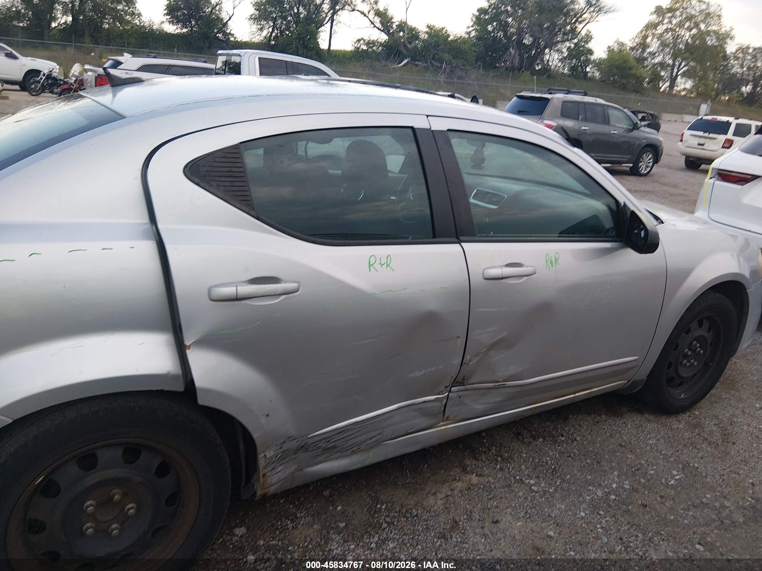 2012 Dodge Avenger Se Silver vin: 1C3CDZAB6CN324006