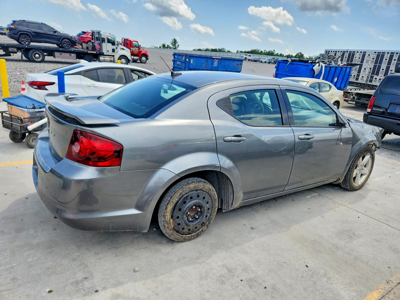 2013 Dodge Avenger Gray vin: 1C3CDZAB6DN519315