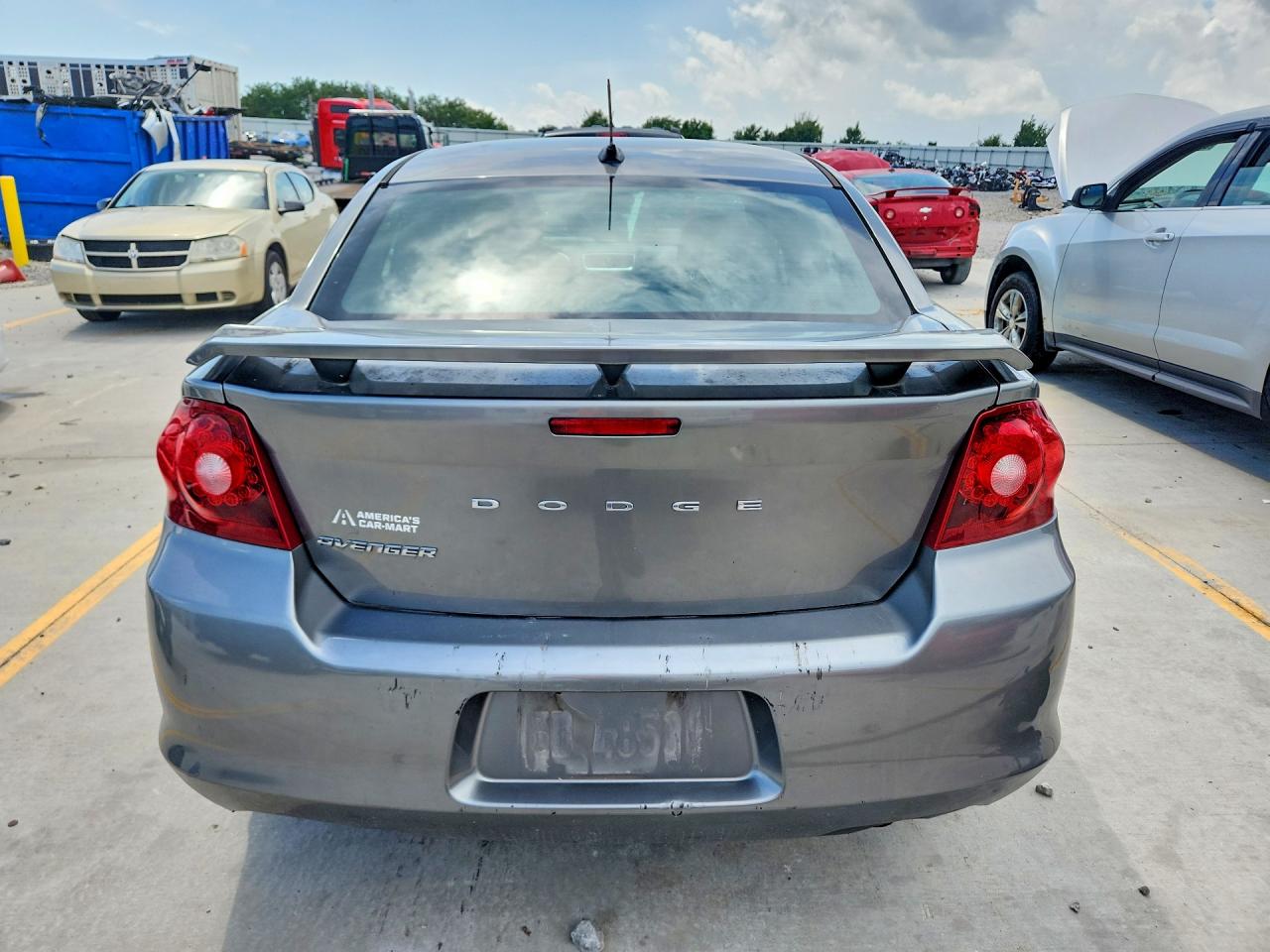 2013 Dodge Avenger Gray vin: 1C3CDZAB6DN519315