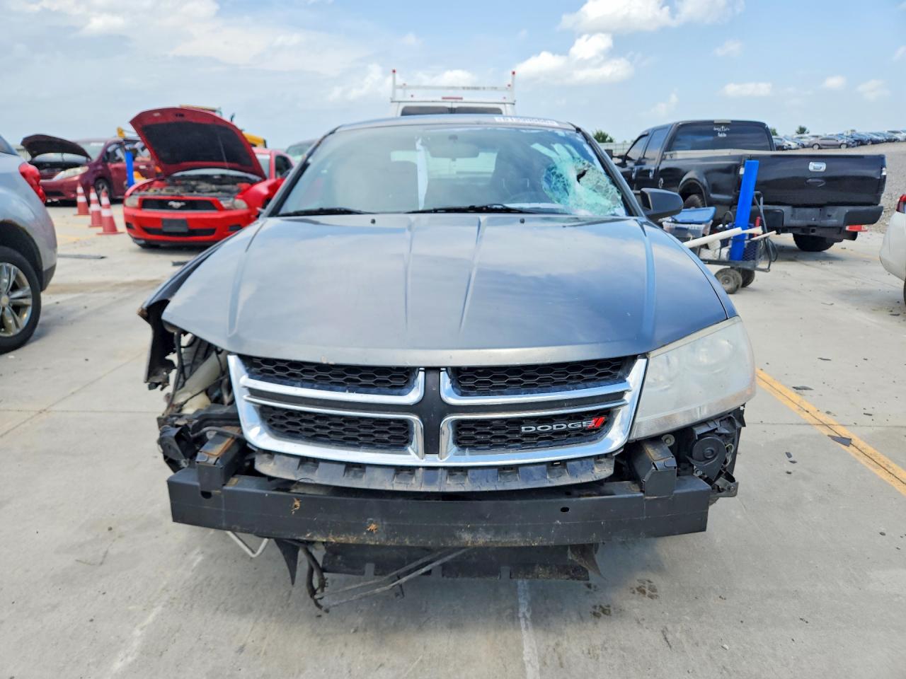 2013 Dodge Avenger Gray vin: 1C3CDZAB6DN519315