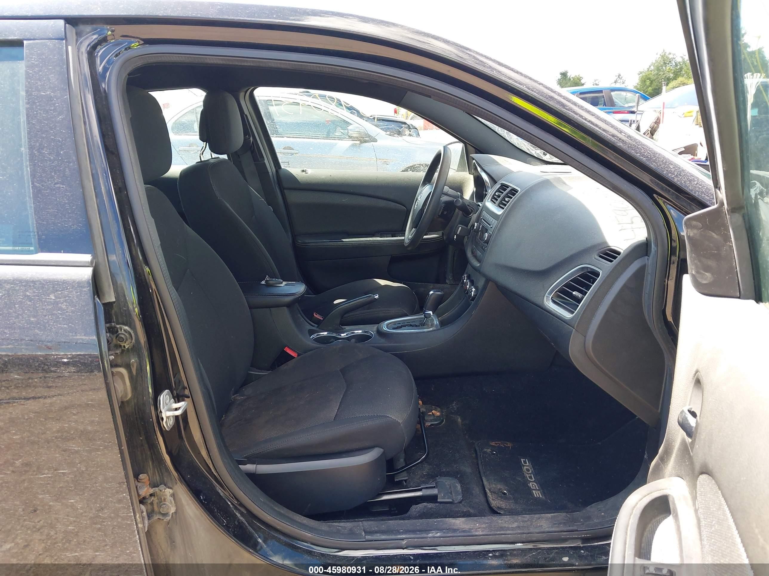 2013 Dodge Avenger Se Black vin: 1C3CDZAB6DN572743