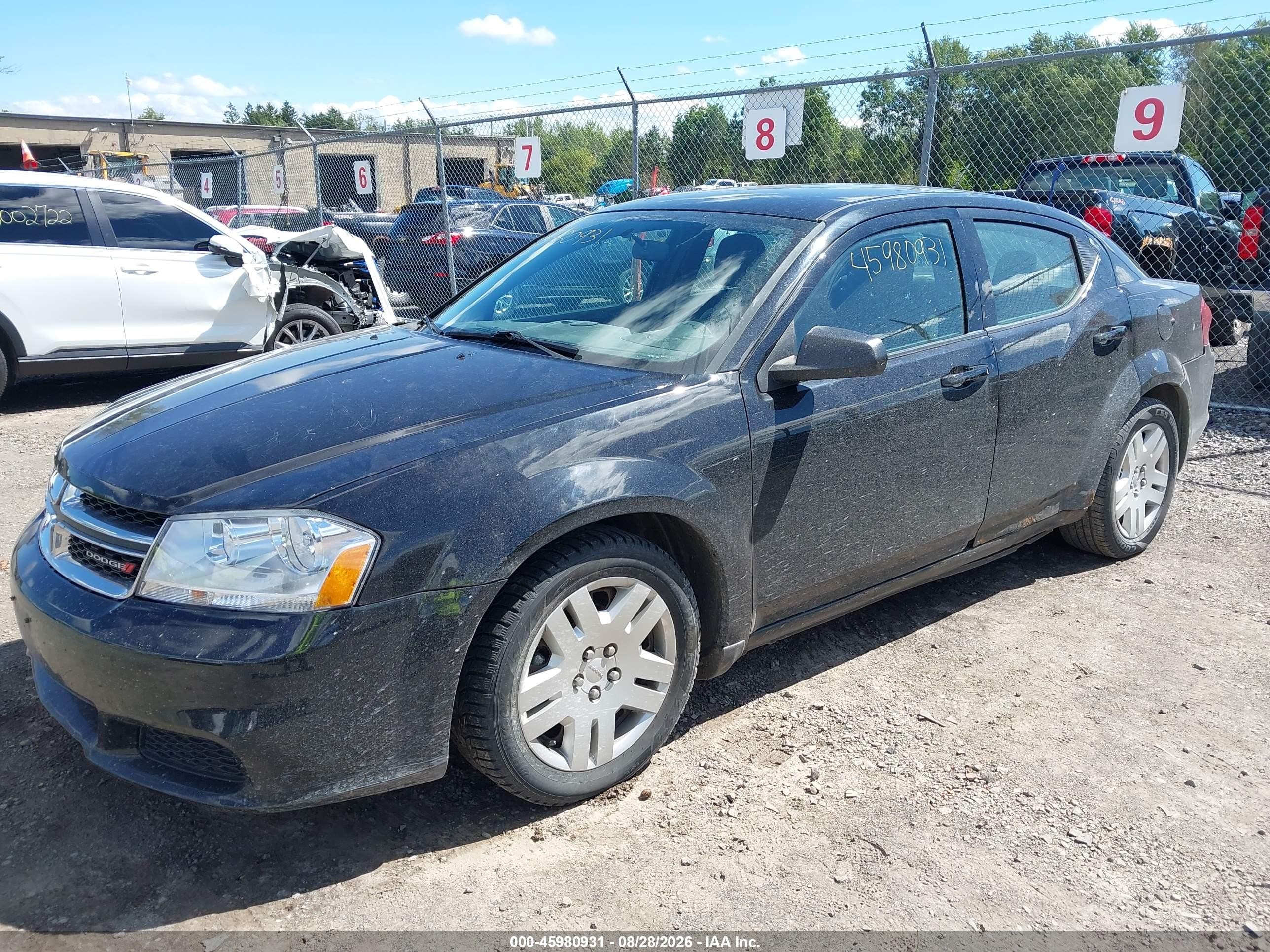 2013 Dodge Avenger Se Black vin: 1C3CDZAB6DN572743