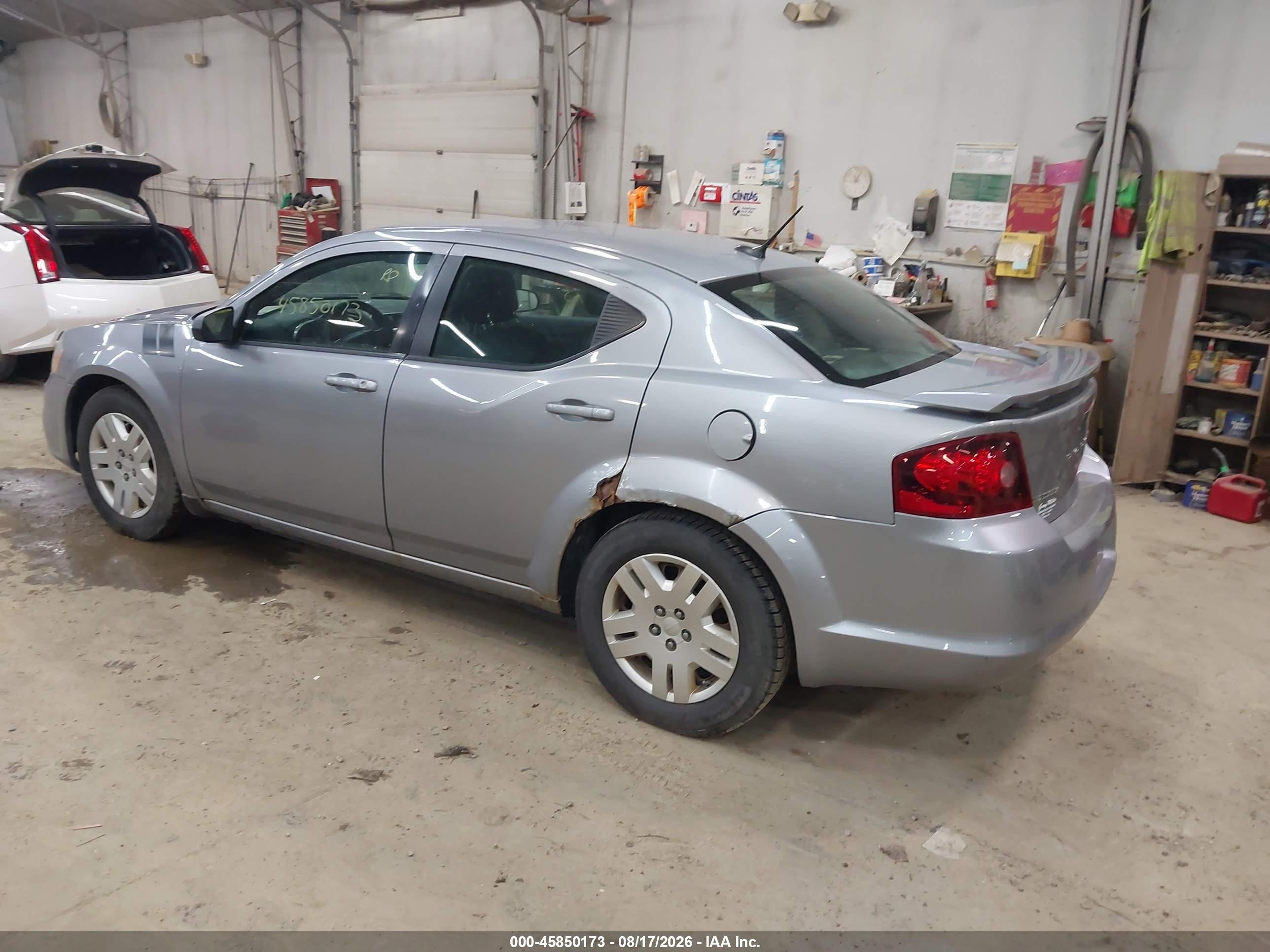 2013 Dodge Avenger Se Silver vin: 1C3CDZAB6DN628857