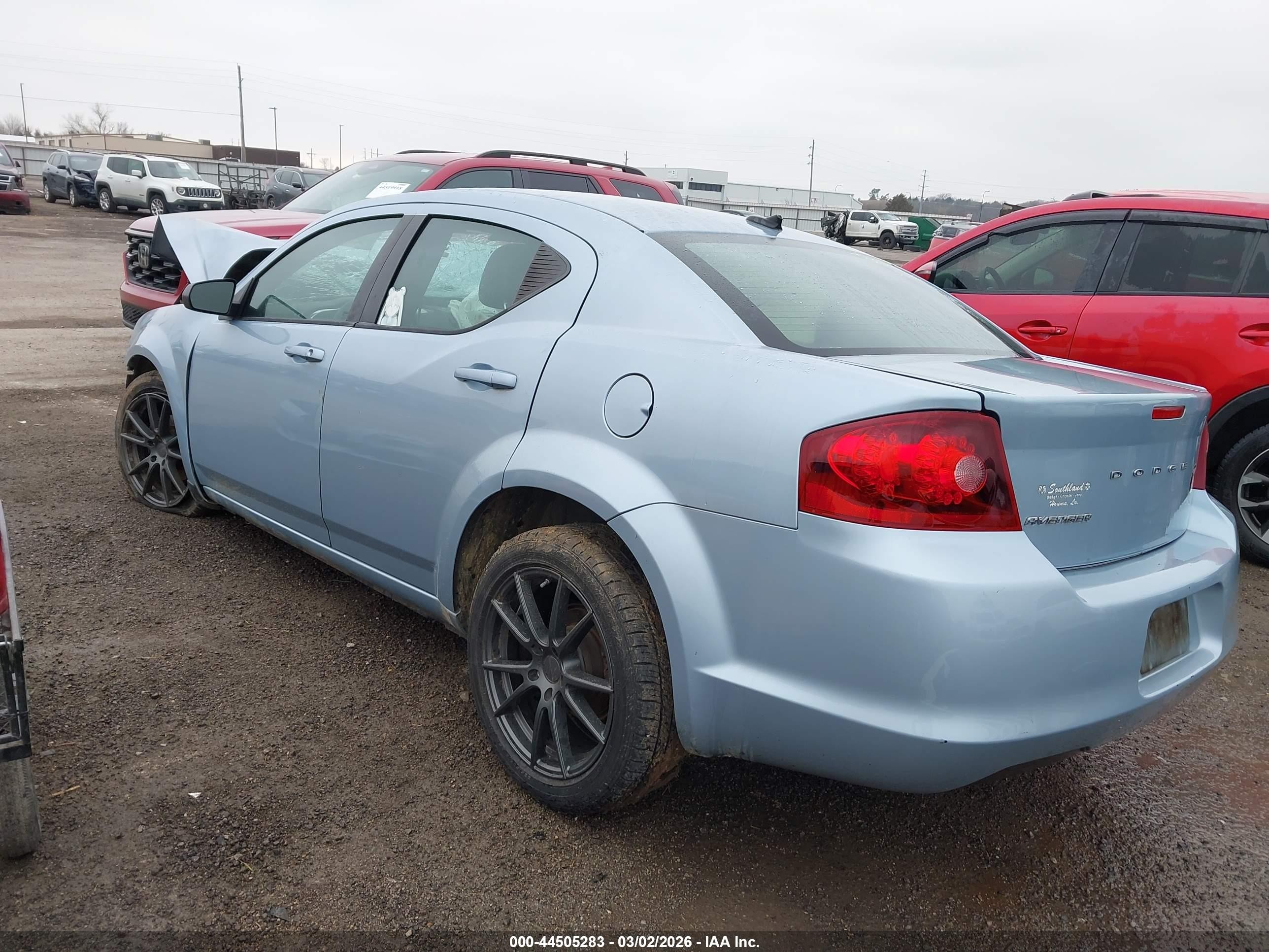 2013 Dodge Avenger Se Light Blue vin: 1C3CDZAB6DN730823