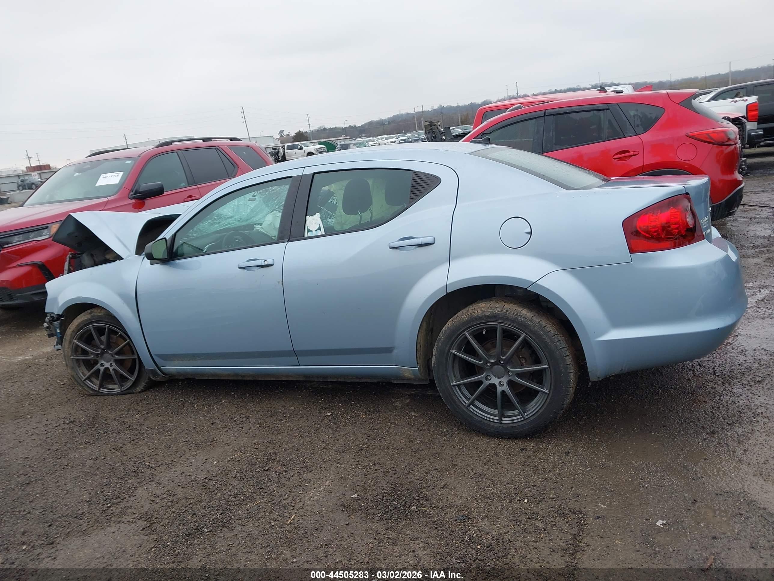 2013 Dodge Avenger Se Light Blue vin: 1C3CDZAB6DN730823