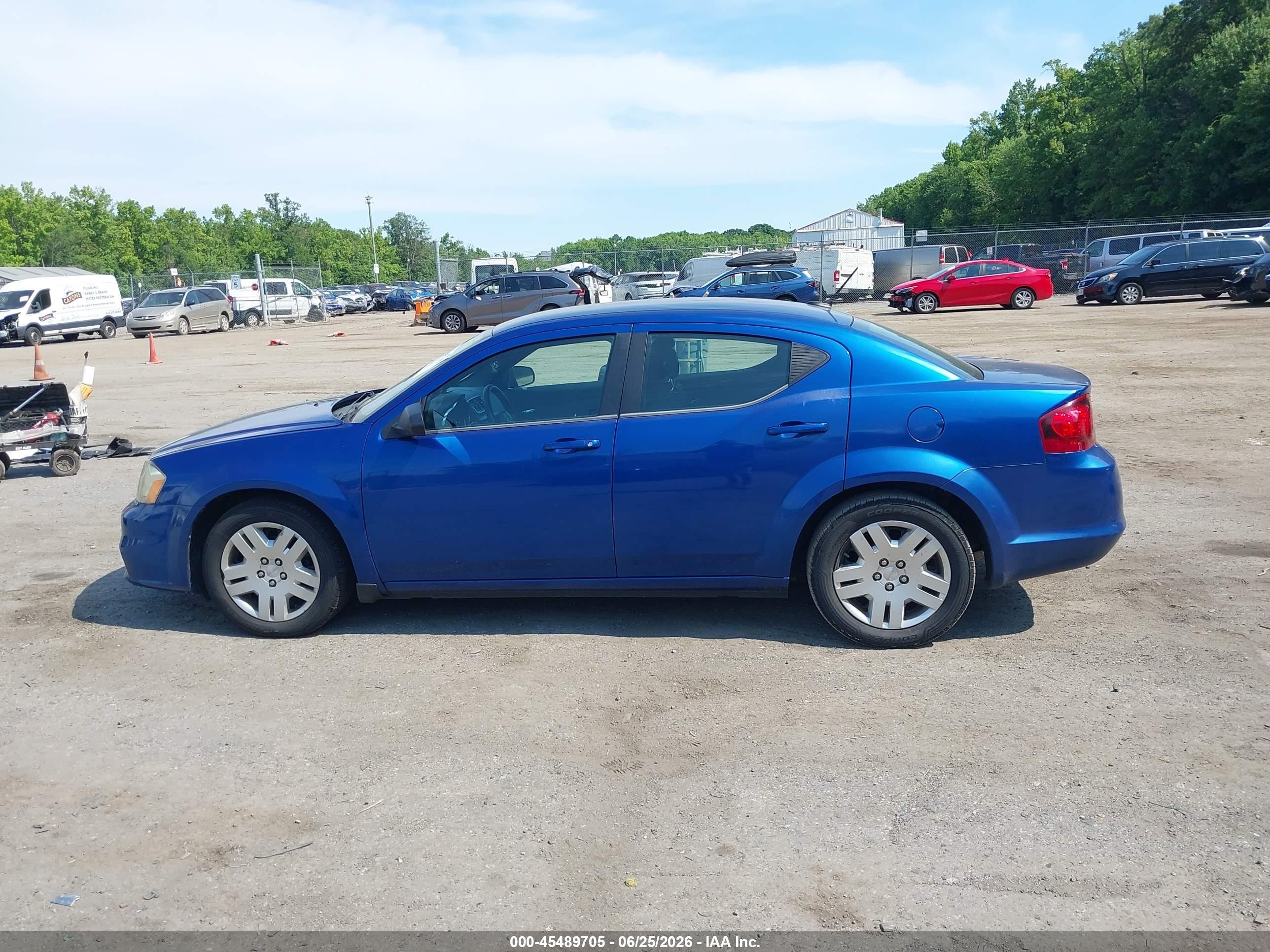 2013 Dodge Avenger Se Blue vin: 1C3CDZAB6DN753793