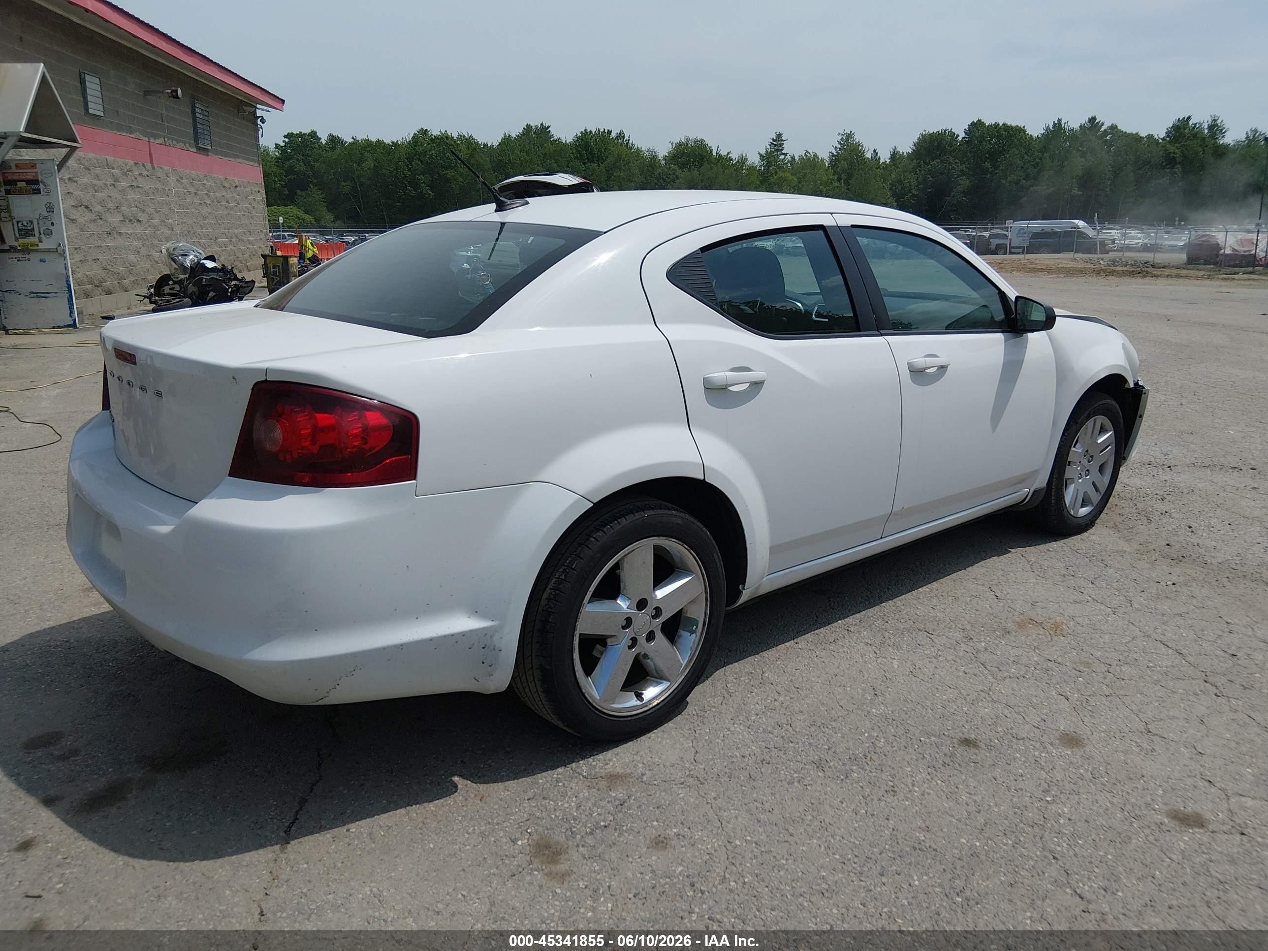 2014 Dodge Avenger Se White vin: 1C3CDZAB6EN110345