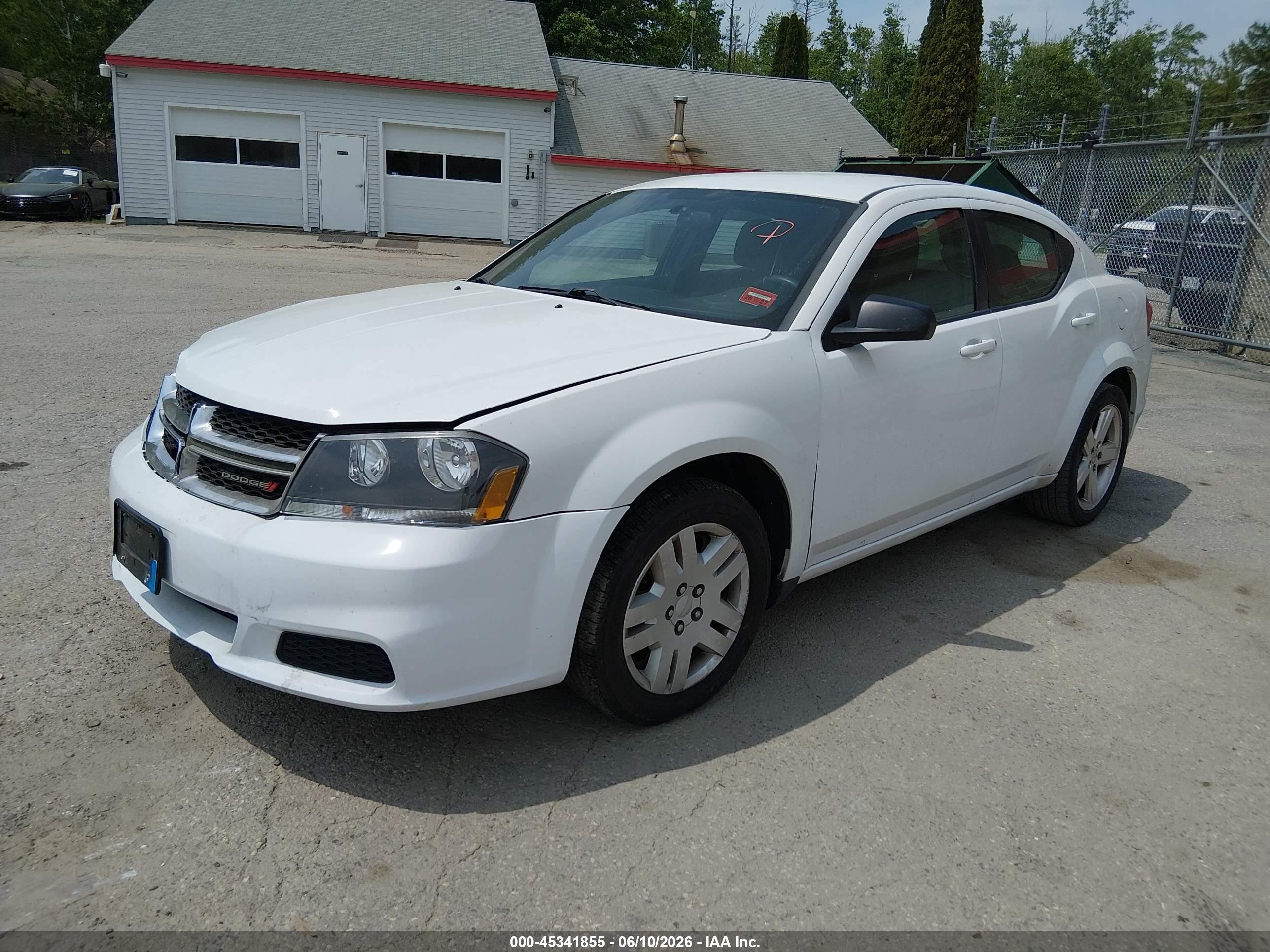 2014 Dodge Avenger Se White vin: 1C3CDZAB6EN110345