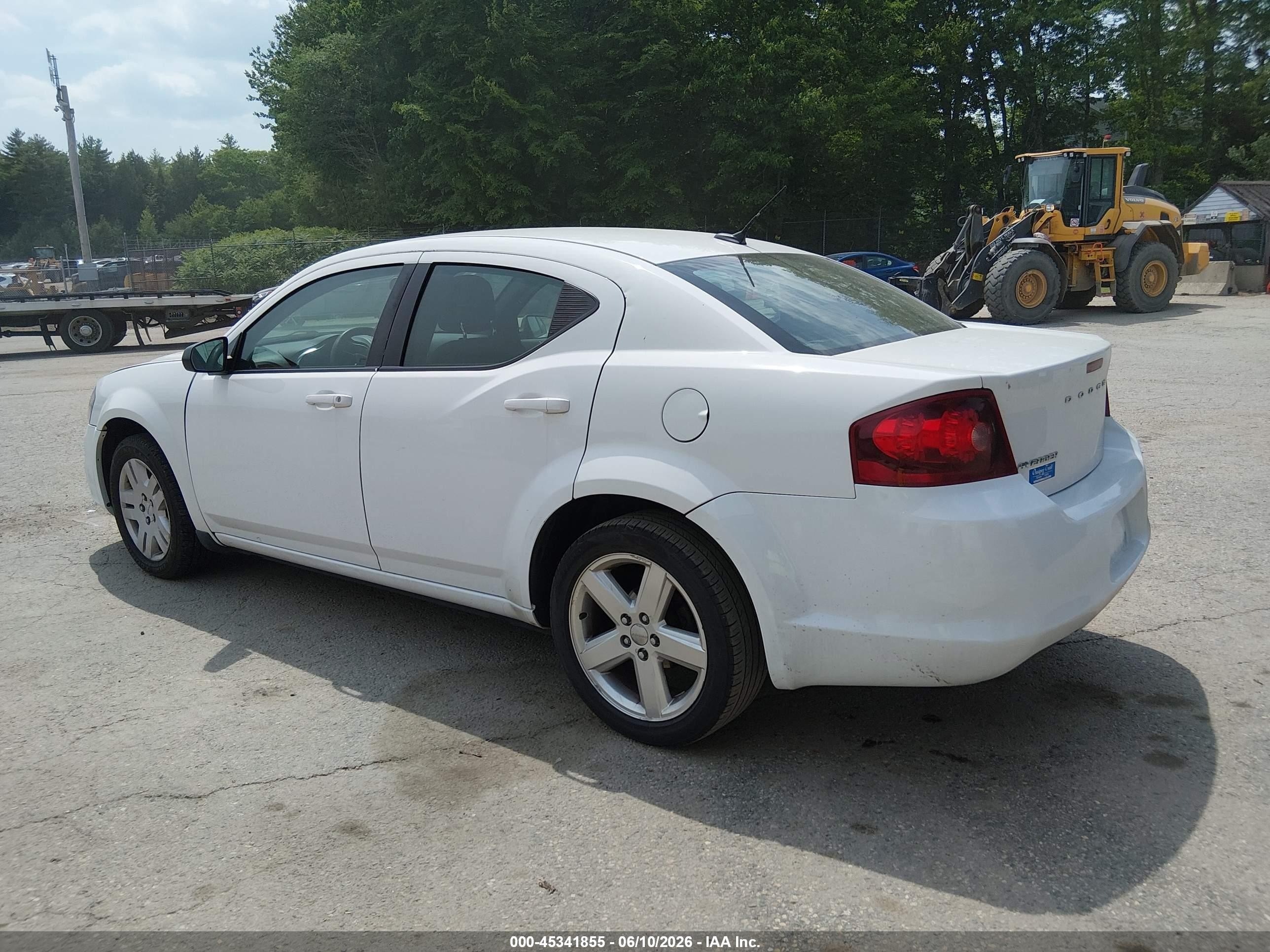 2014 Dodge Avenger Se White vin: 1C3CDZAB6EN110345