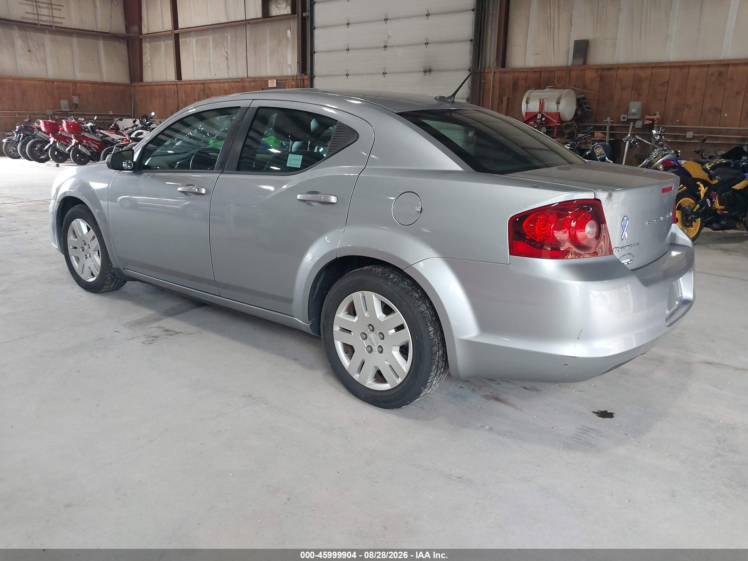 2014 Dodge Avenger Se Silver vin: 1C3CDZAB6EN113536