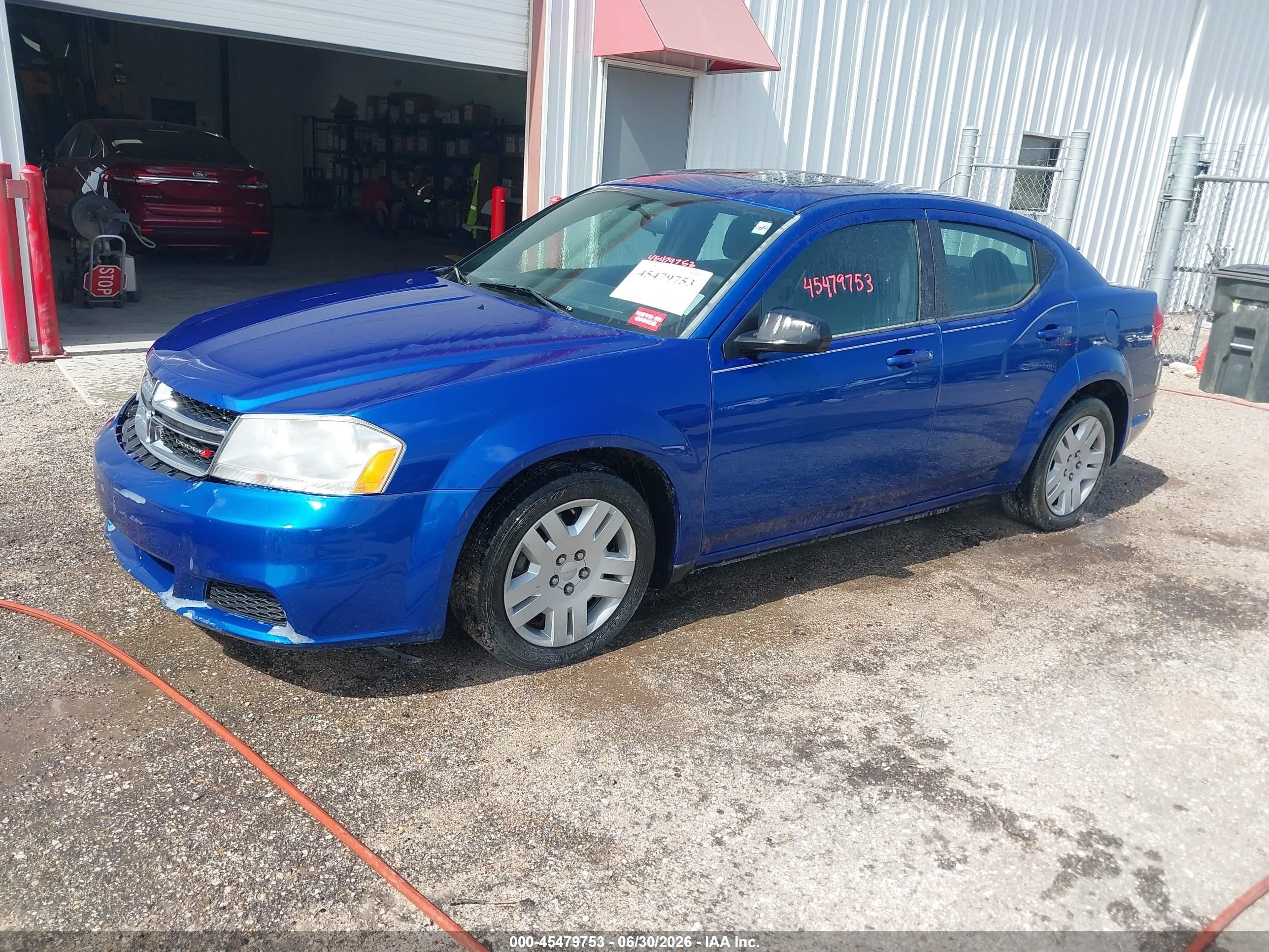 2014 Dodge Avenger Se Blue vin: 1C3CDZAB6EN129428