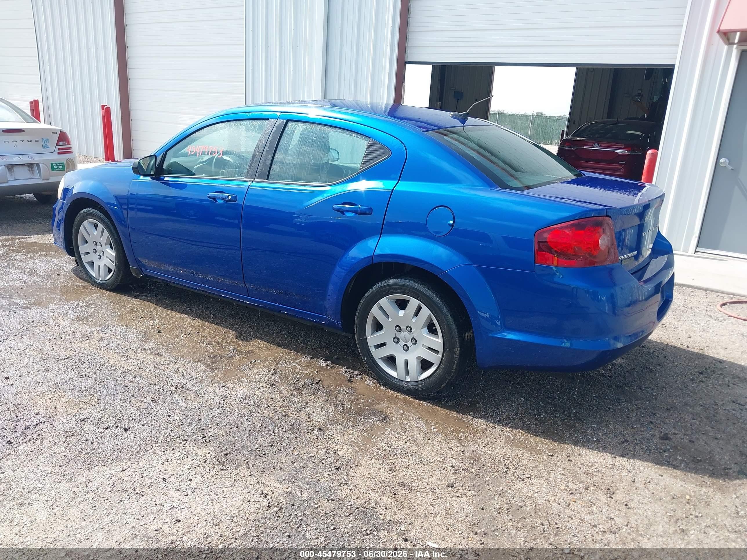 2014 Dodge Avenger Se Blue vin: 1C3CDZAB6EN129428