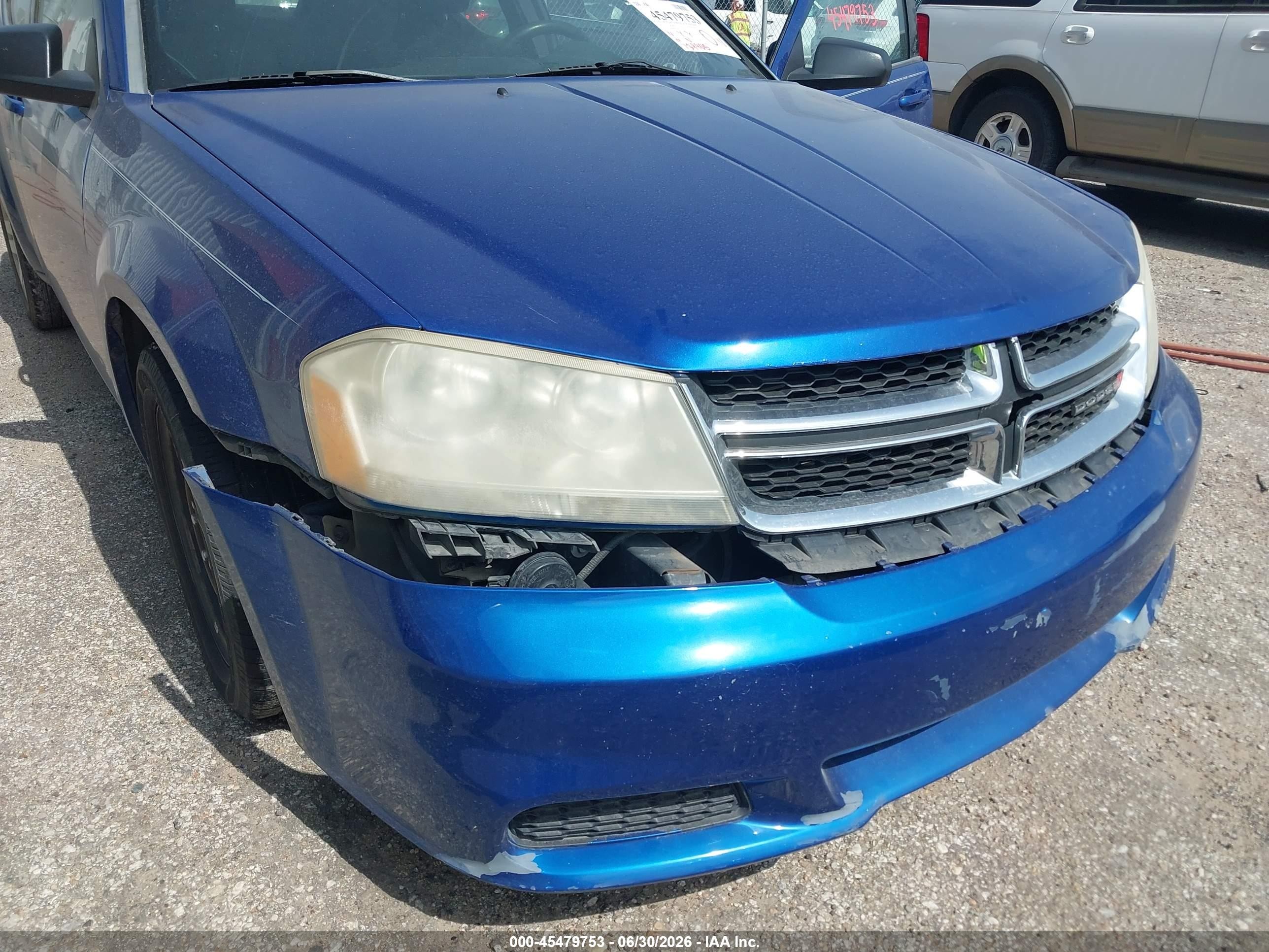 2014 Dodge Avenger Se Blue vin: 1C3CDZAB6EN129428