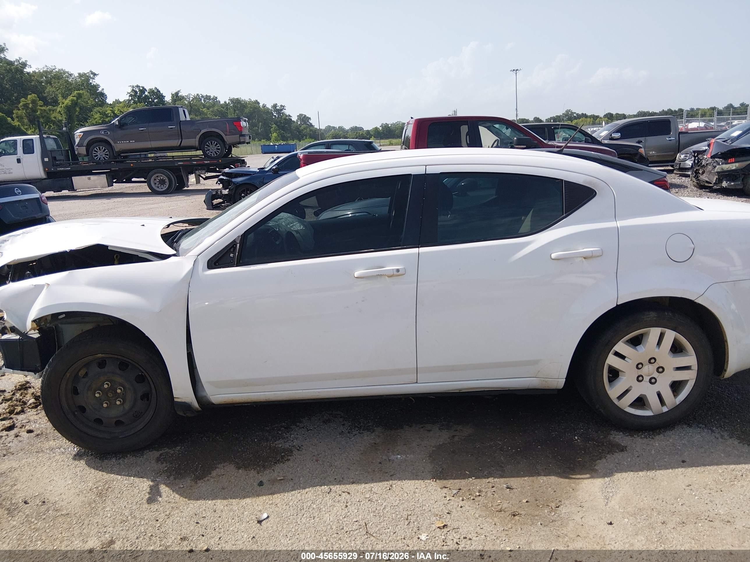 2014 Dodge Avenger Se White vin: 1C3CDZAB6EN143801