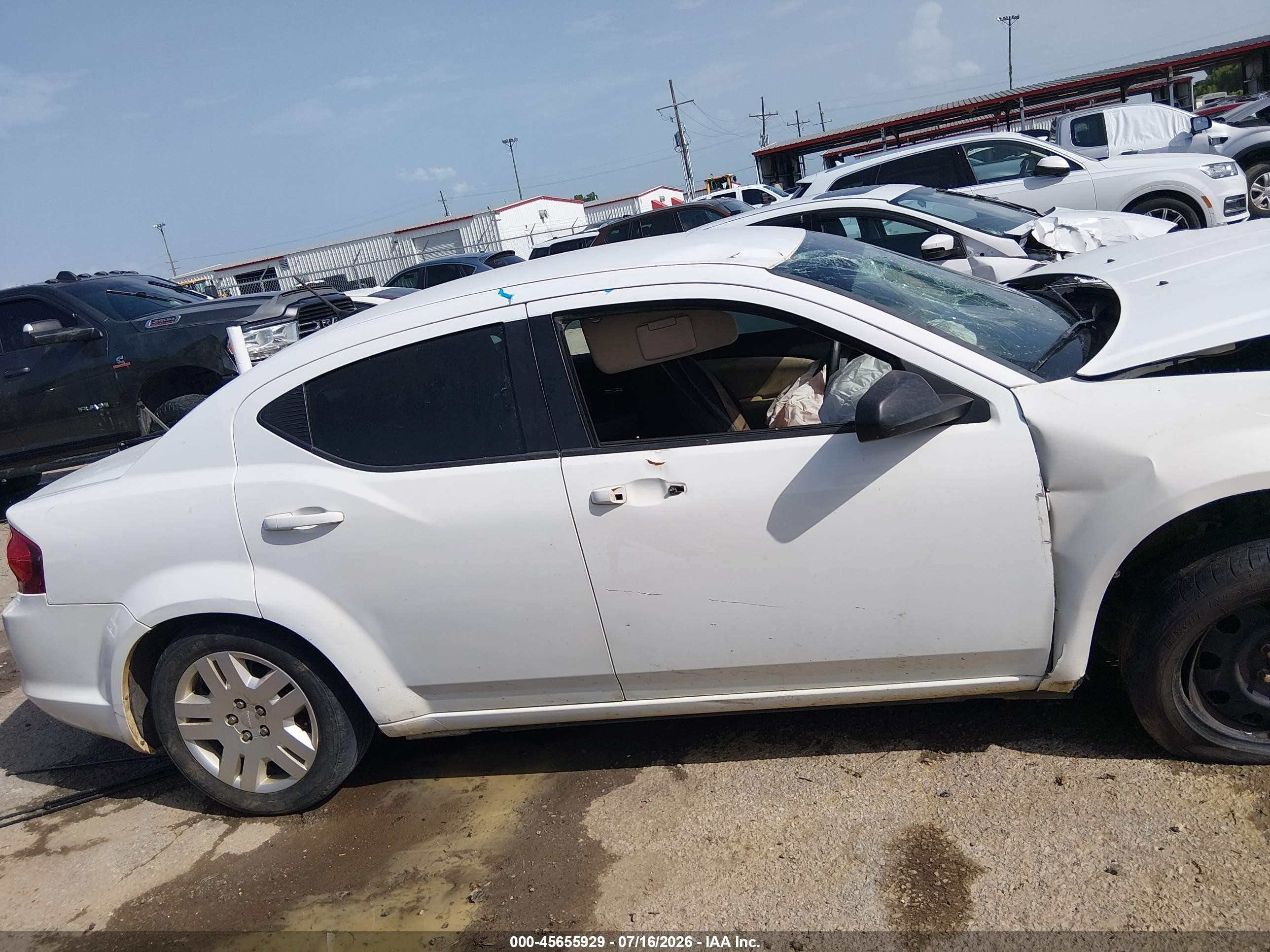 2014 Dodge Avenger Se White vin: 1C3CDZAB6EN143801