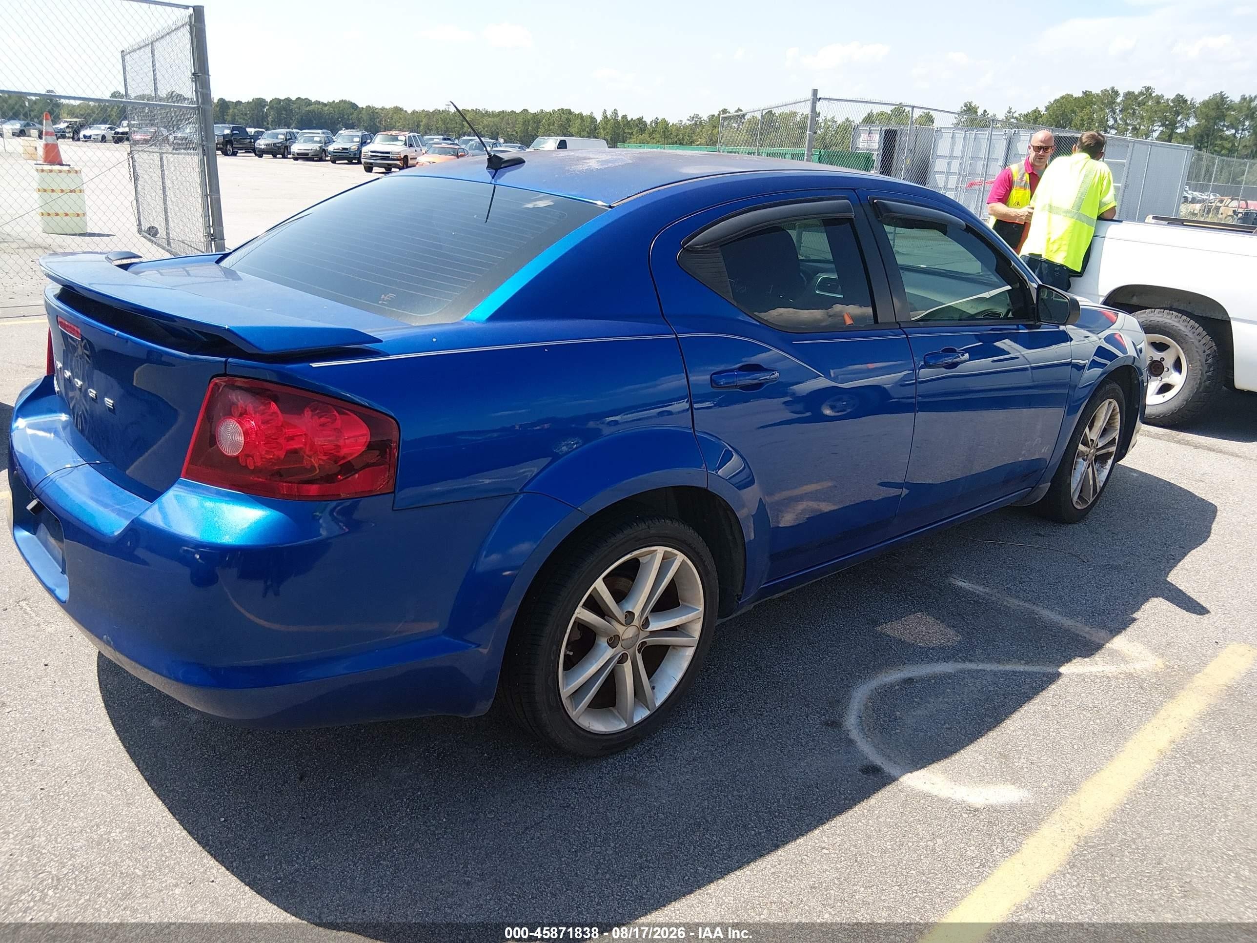 2014 Dodge Avenger Se Blue vin: 1C3CDZAB6EN174708