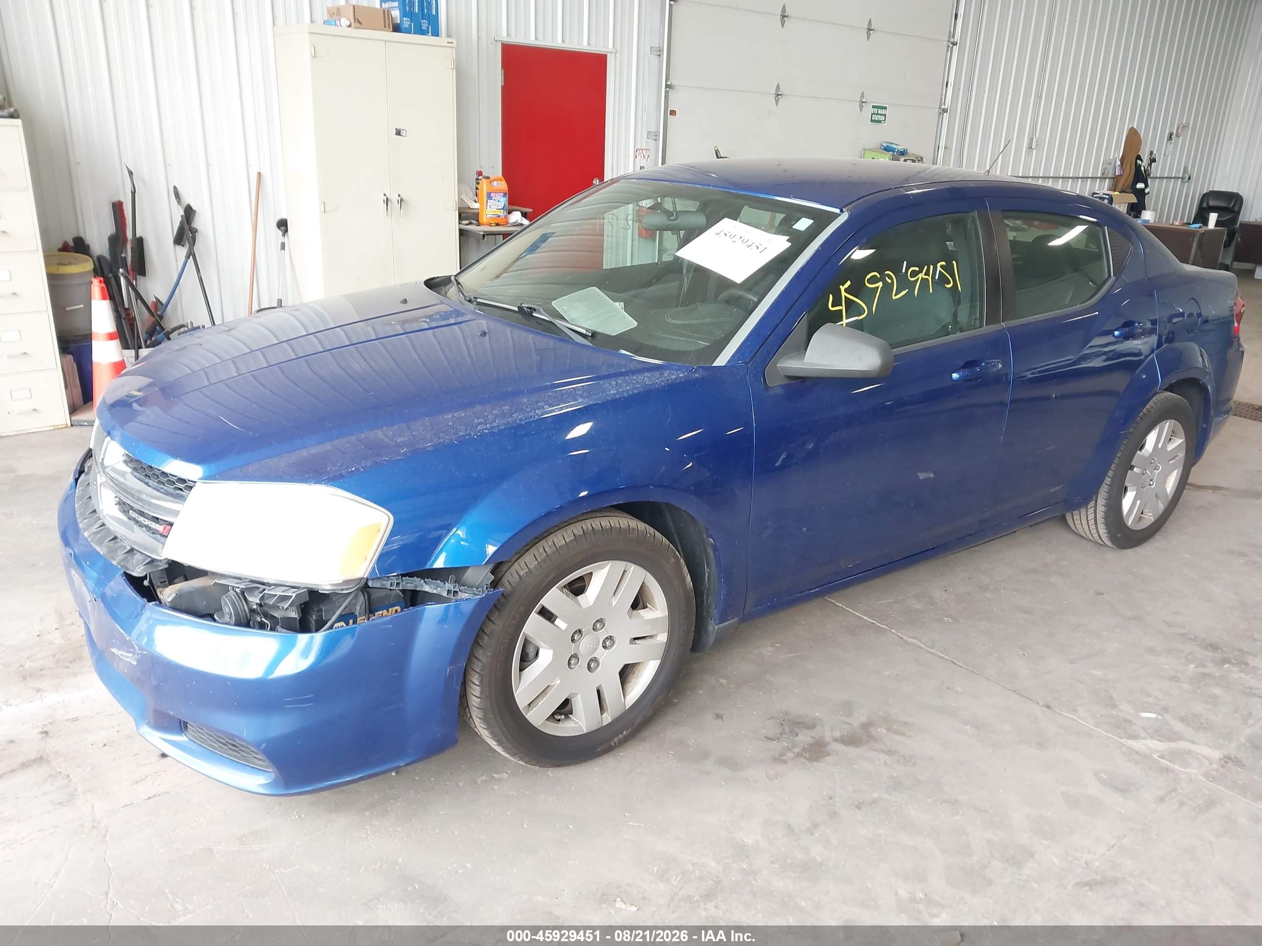 2014 Dodge Avenger Se Blue vin: 1C3CDZAB6EN187734