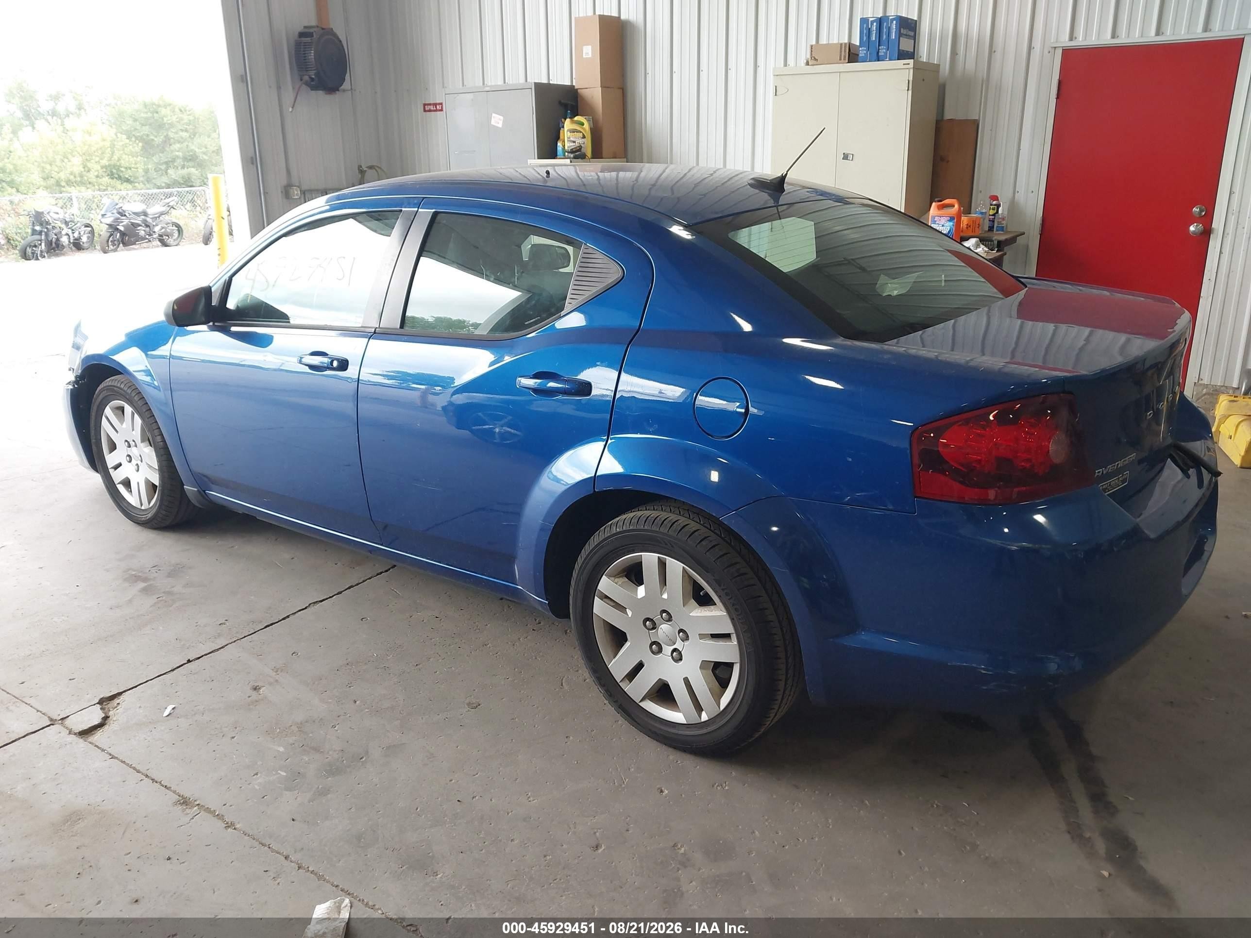 2014 Dodge Avenger Se Blue vin: 1C3CDZAB6EN187734