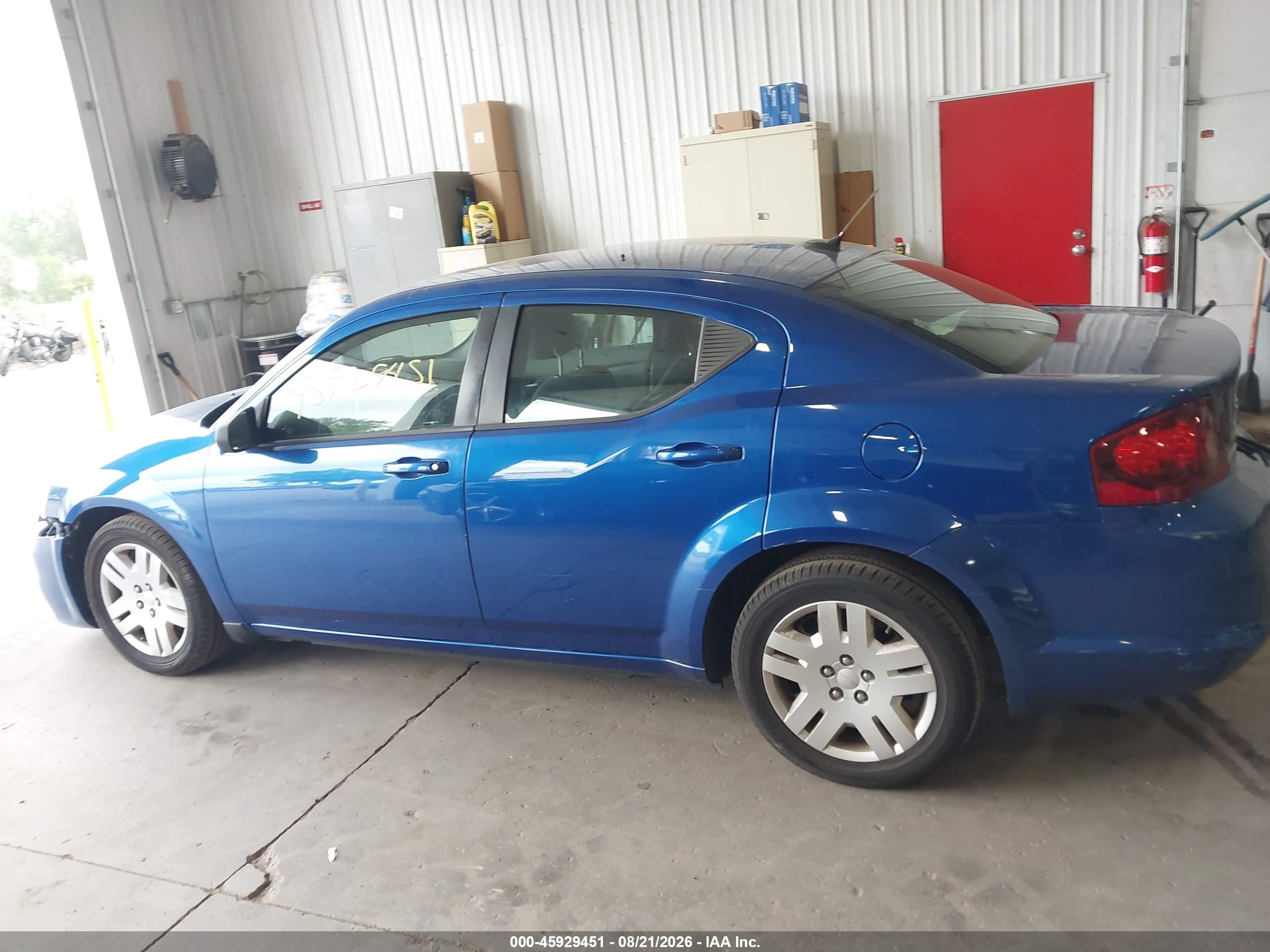 2014 Dodge Avenger Se Blue vin: 1C3CDZAB6EN187734