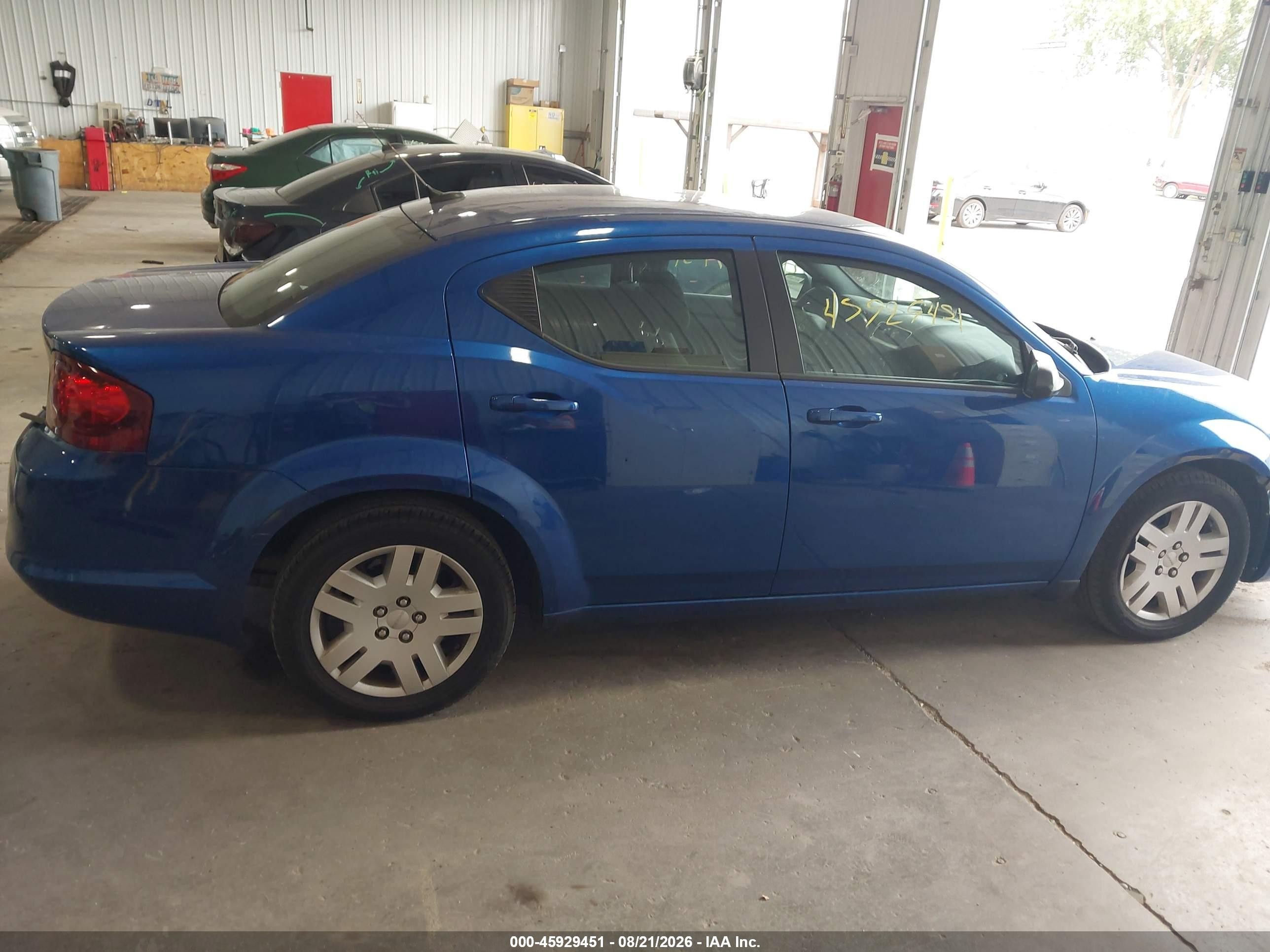 2014 Dodge Avenger Se Blue vin: 1C3CDZAB6EN187734