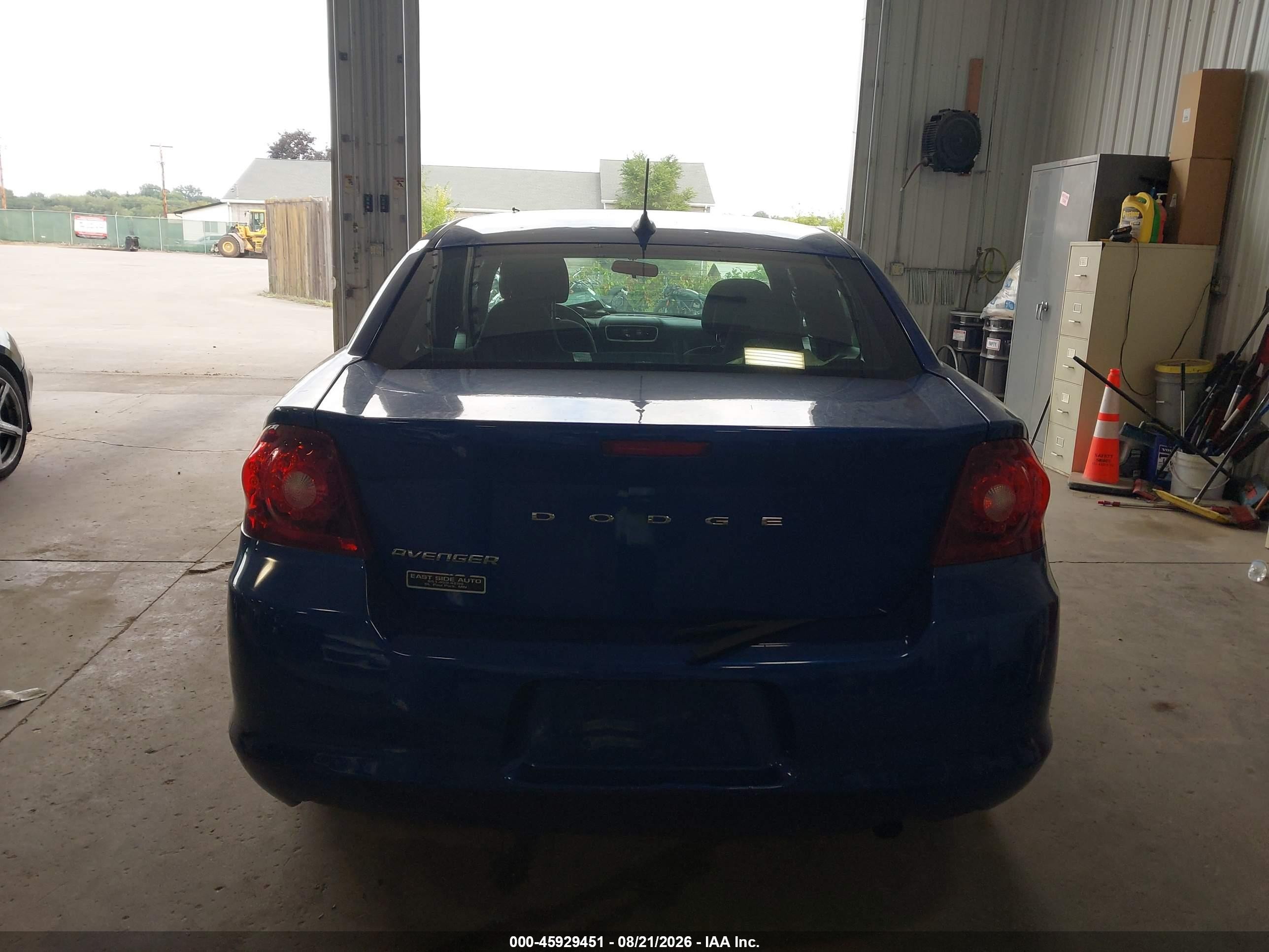 2014 Dodge Avenger Se Blue vin: 1C3CDZAB6EN187734