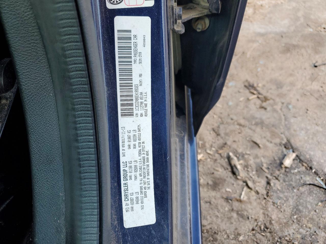 2014 Dodge Avenger Se Blue vin: 1C3CDZAB6EN189323