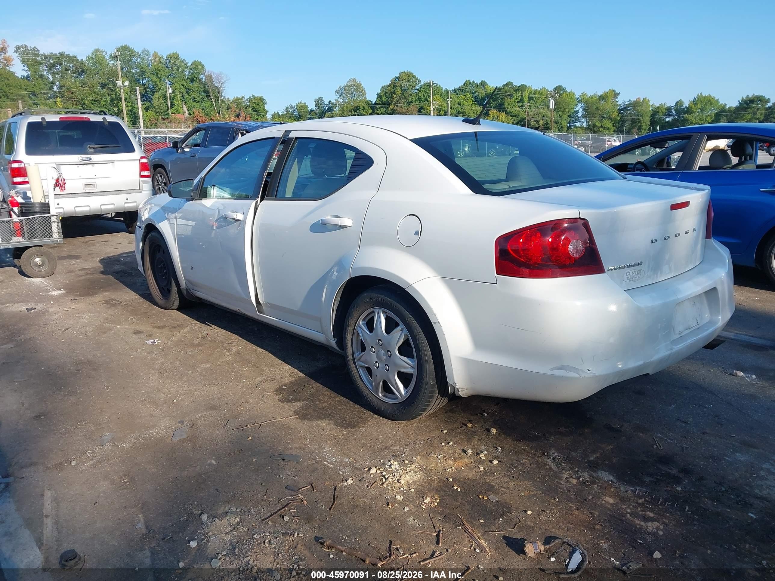2014 Dodge Avenger Se White vin: 1C3CDZAB6EN189385