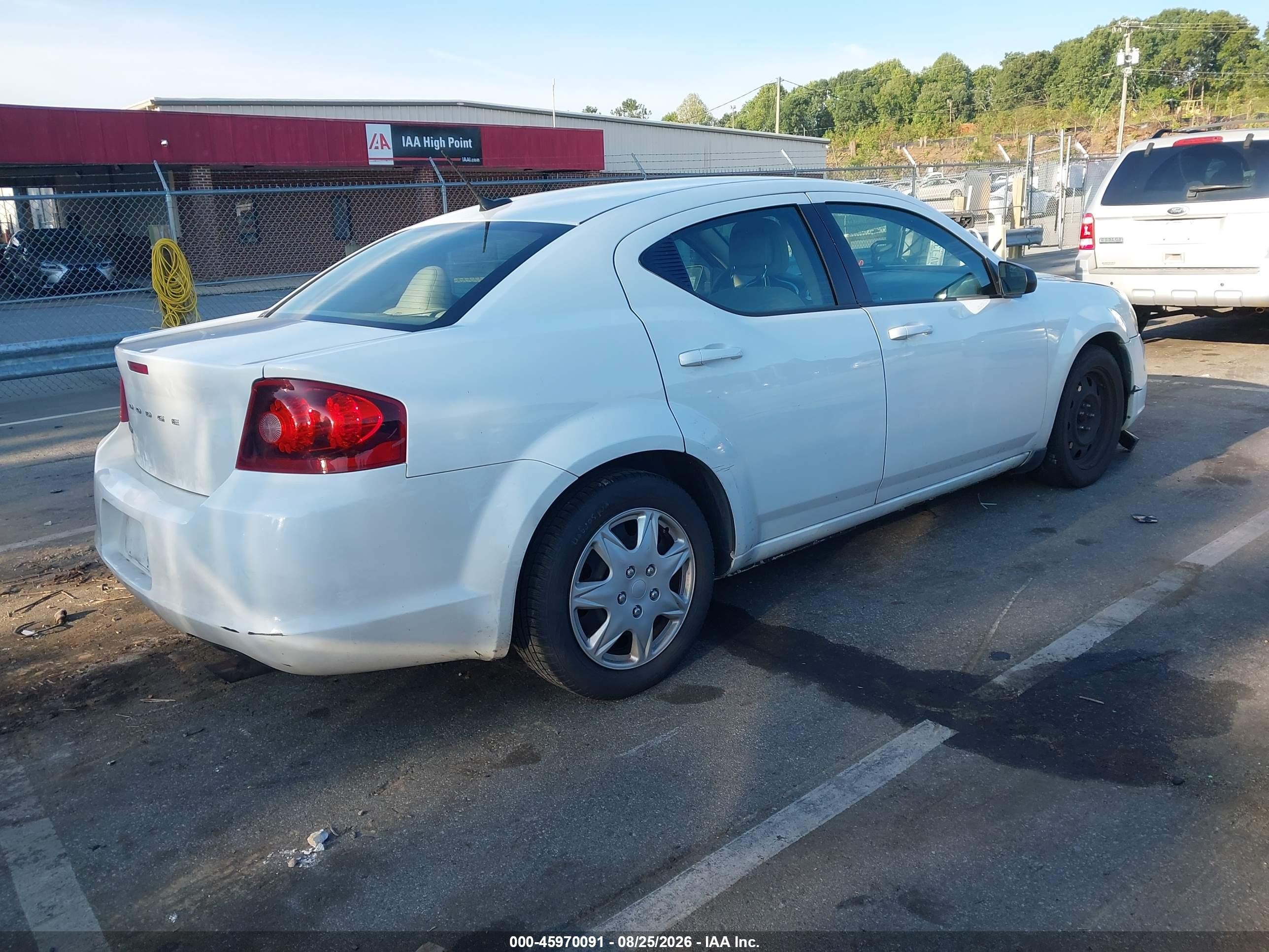 2014 Dodge Avenger Se White vin: 1C3CDZAB6EN189385