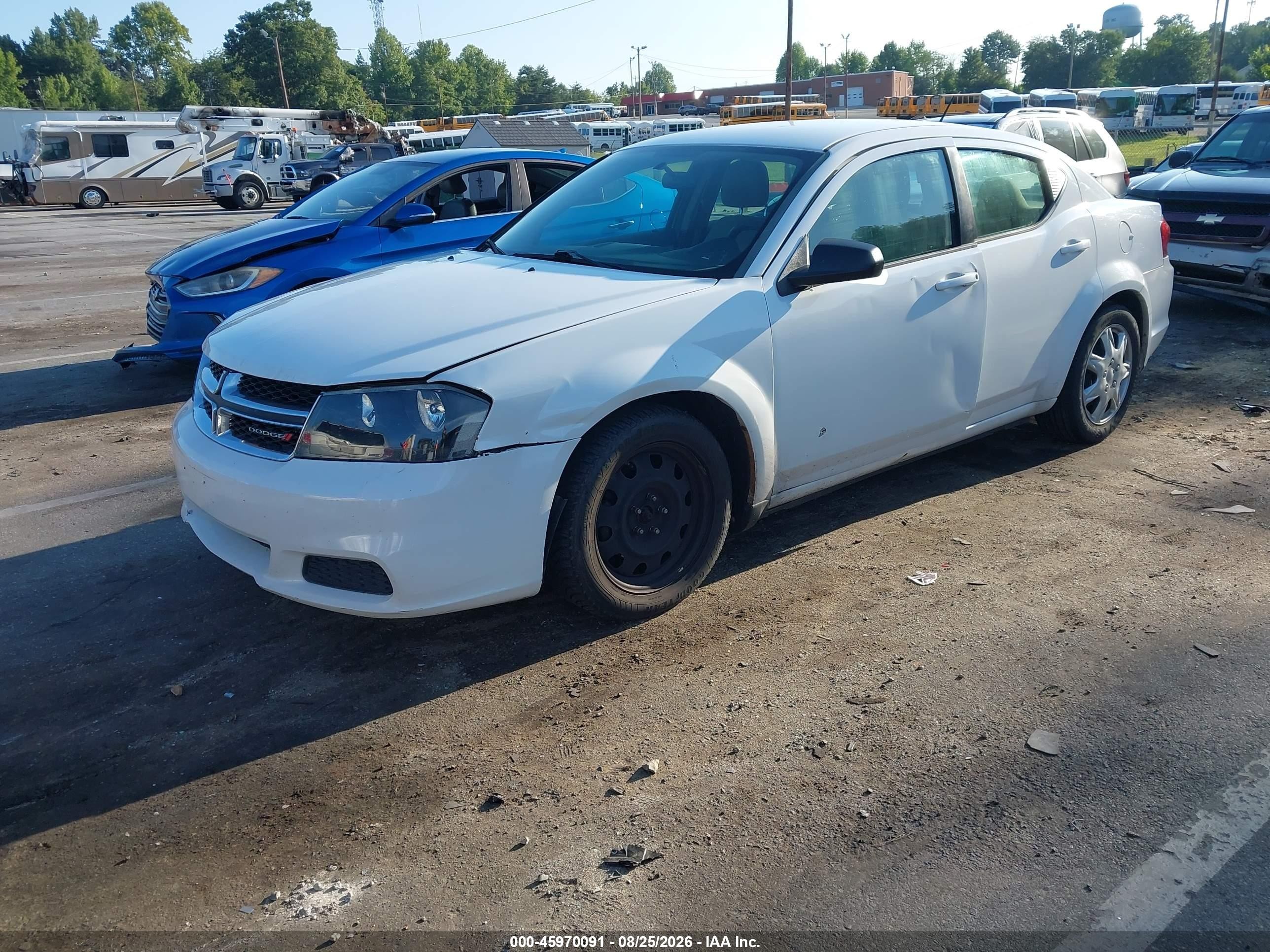 2014 Dodge Avenger Se White vin: 1C3CDZAB6EN189385