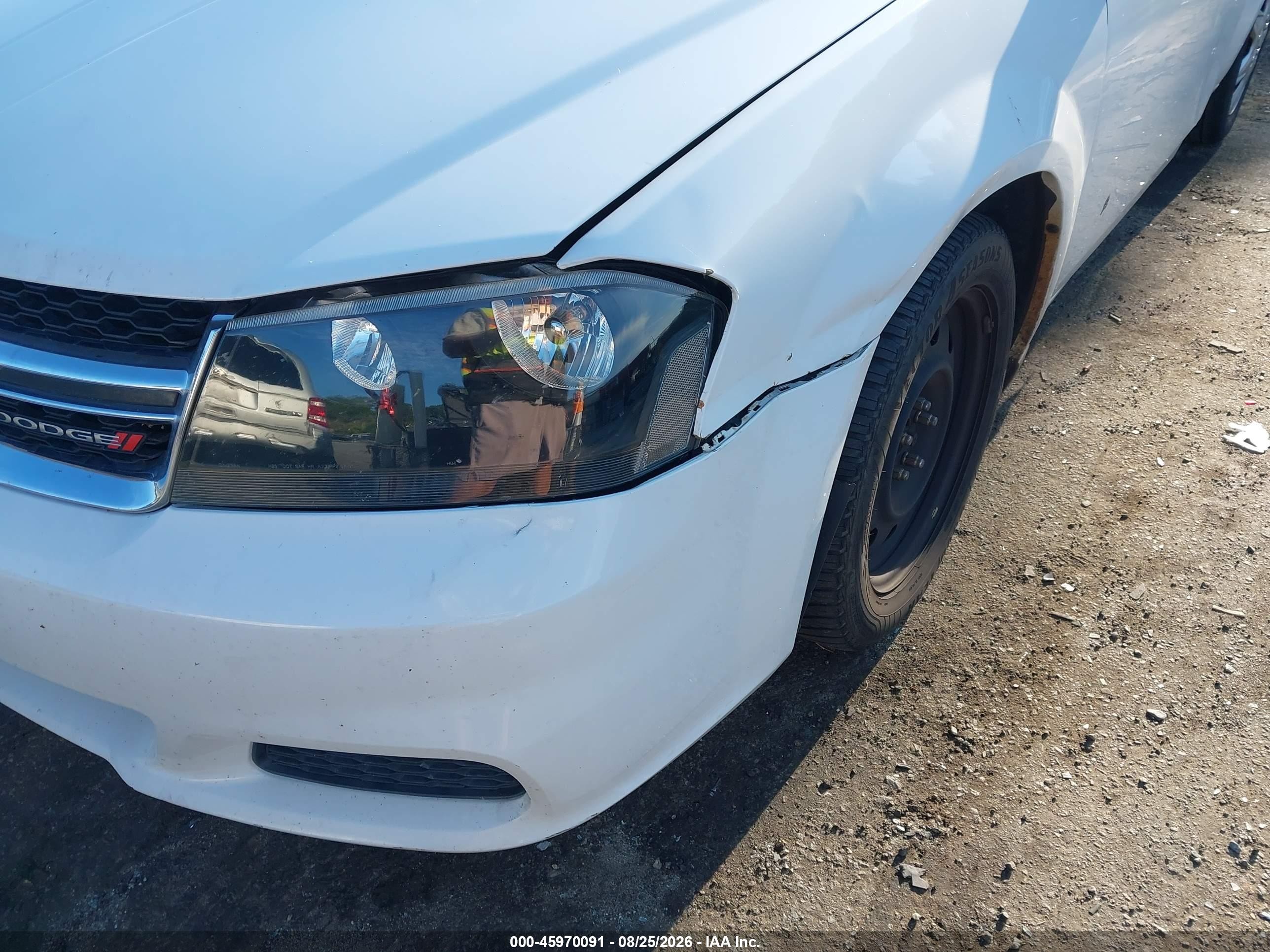 2014 Dodge Avenger Se White vin: 1C3CDZAB6EN189385