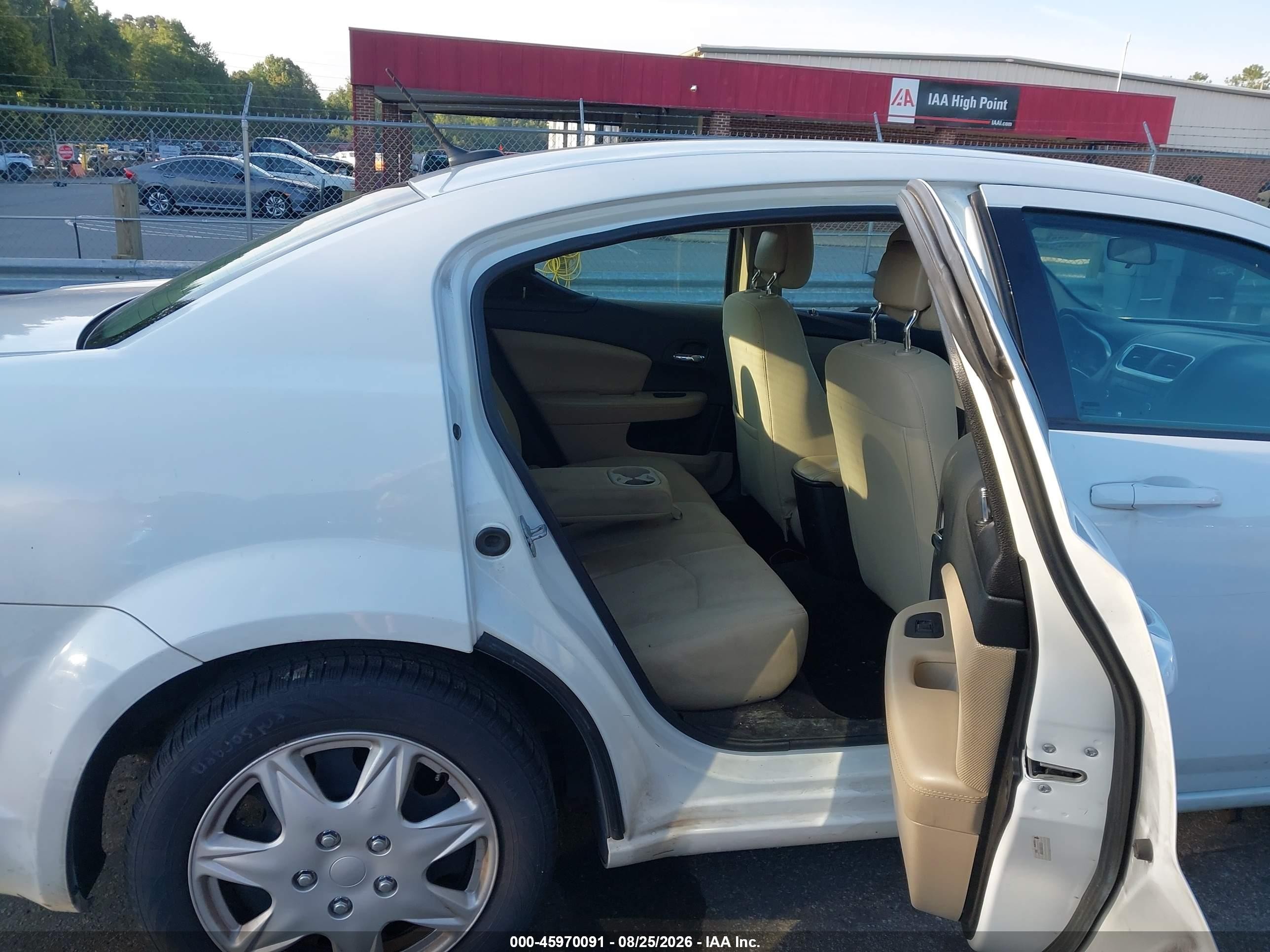2014 Dodge Avenger Se White vin: 1C3CDZAB6EN189385