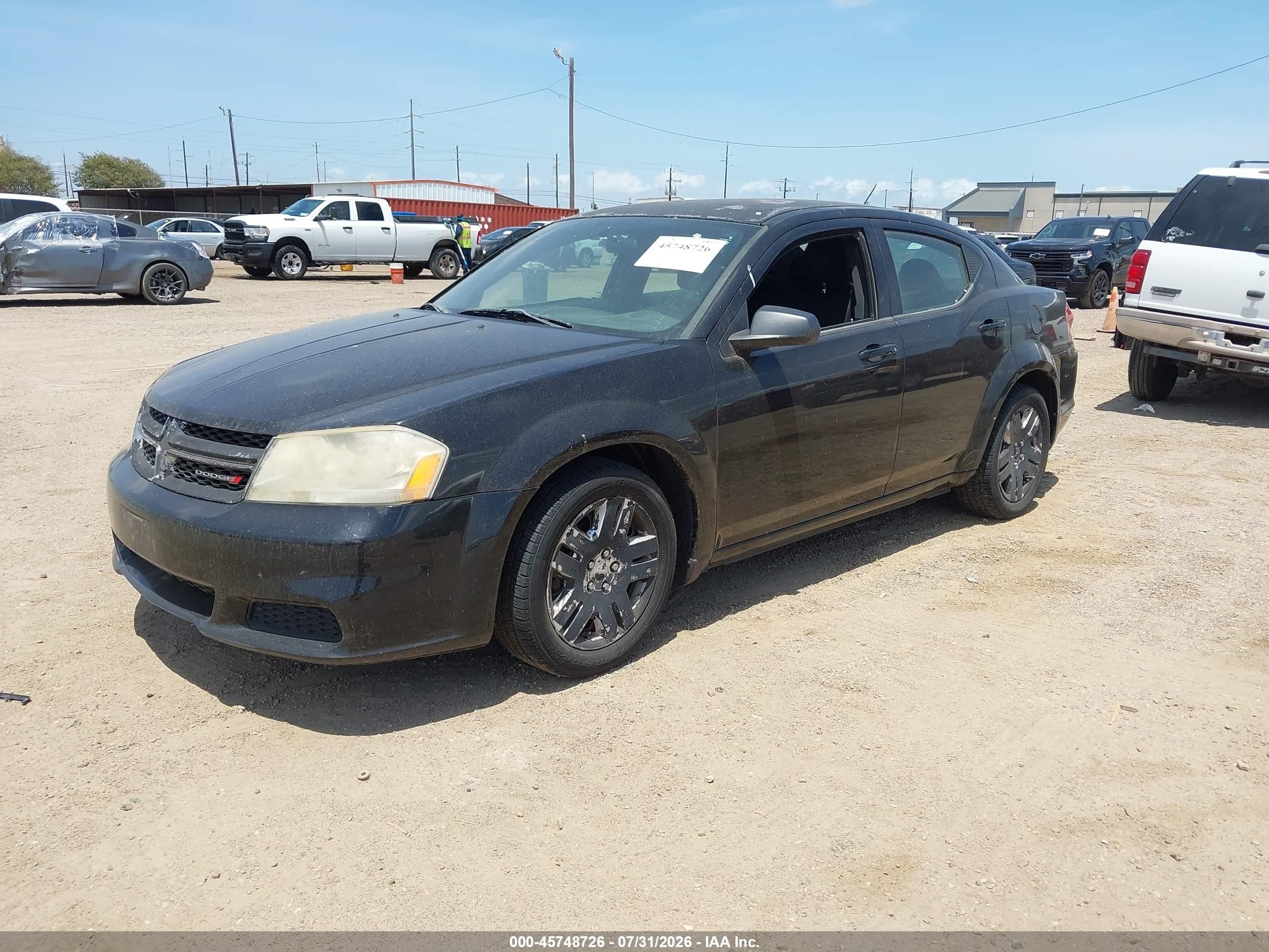 2014 Dodge Avenger Se Black vin: 1C3CDZAB6EN215578