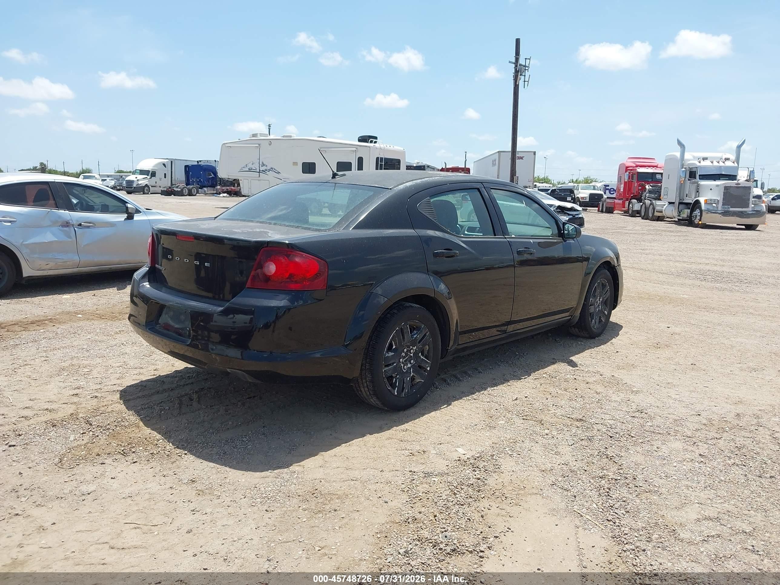 2014 Dodge Avenger Se Black vin: 1C3CDZAB6EN215578