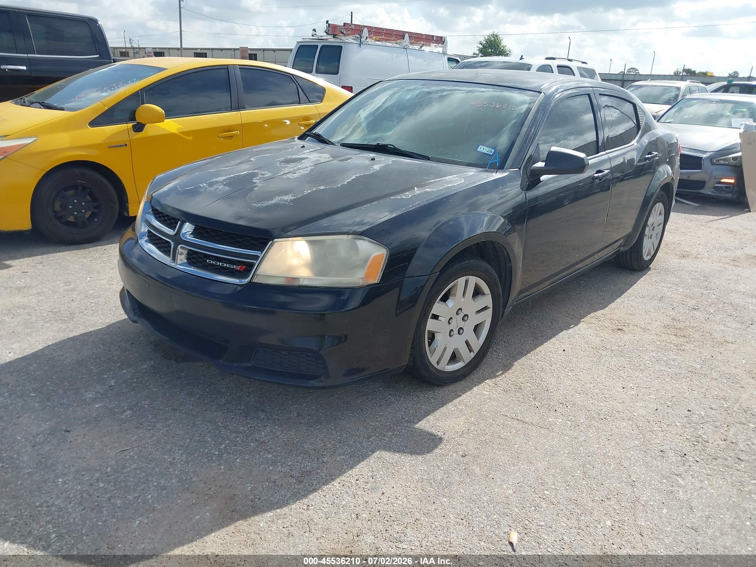 2014 Dodge Avenger Se Black vin: 1C3CDZAB6EN220280