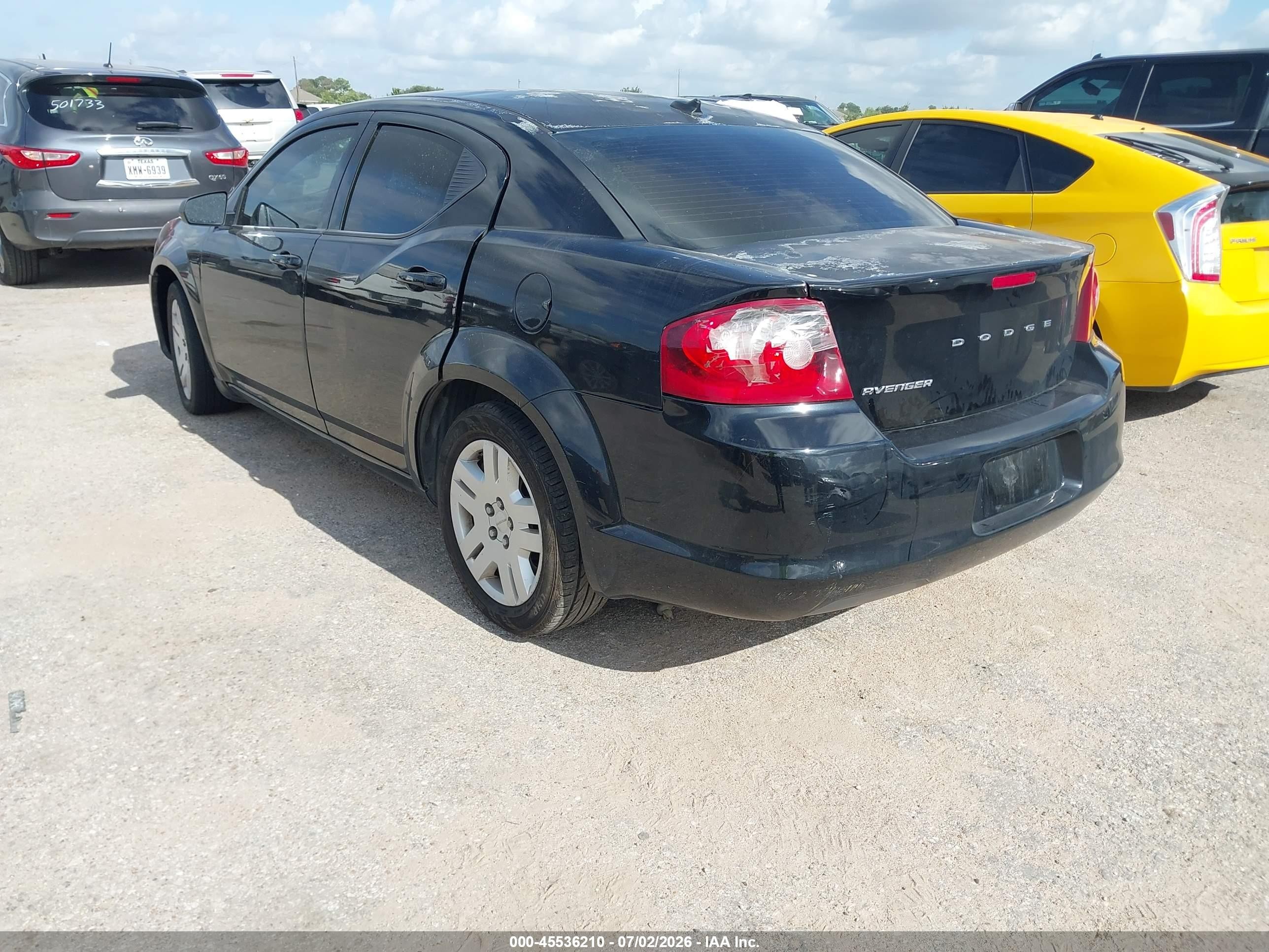 2014 Dodge Avenger Se Black vin: 1C3CDZAB6EN220280