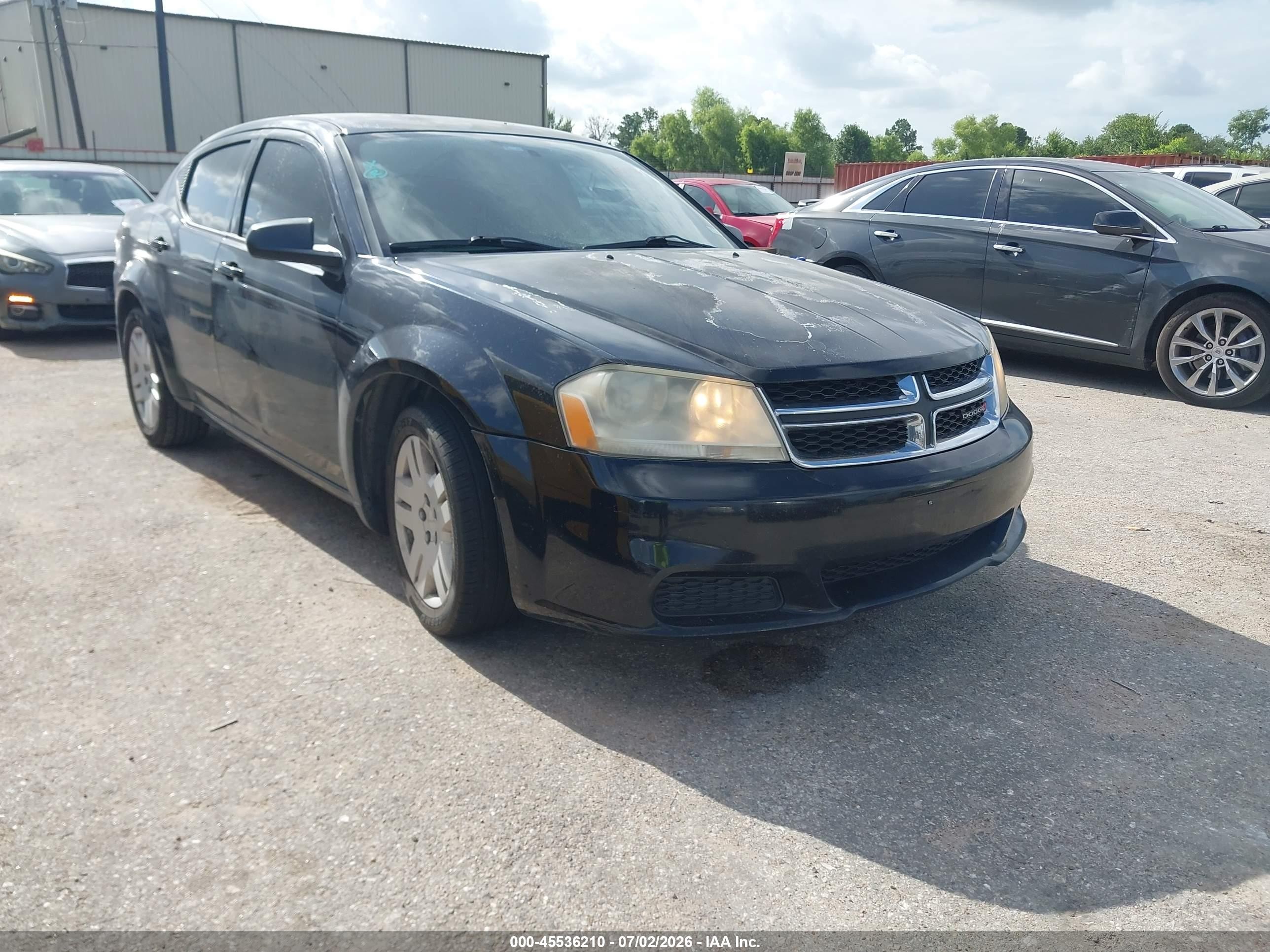 2014 Dodge Avenger Se Black vin: 1C3CDZAB6EN220280