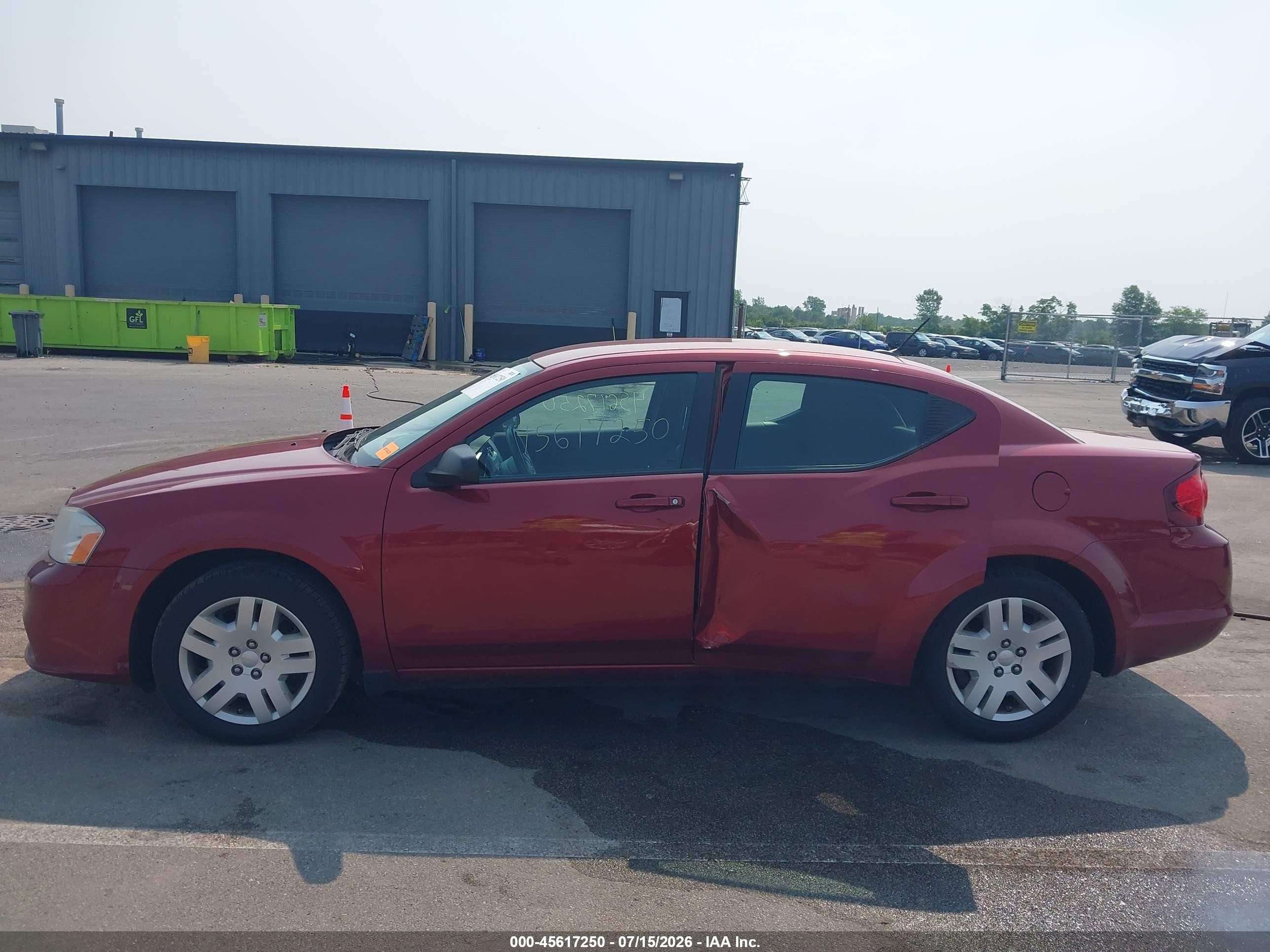 2014 Dodge Avenger Se Red vin: 1C3CDZAB6EN223695